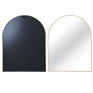 30x36 Inch Gold Metal Framed Arched Bathrrom Mirror for Wall.