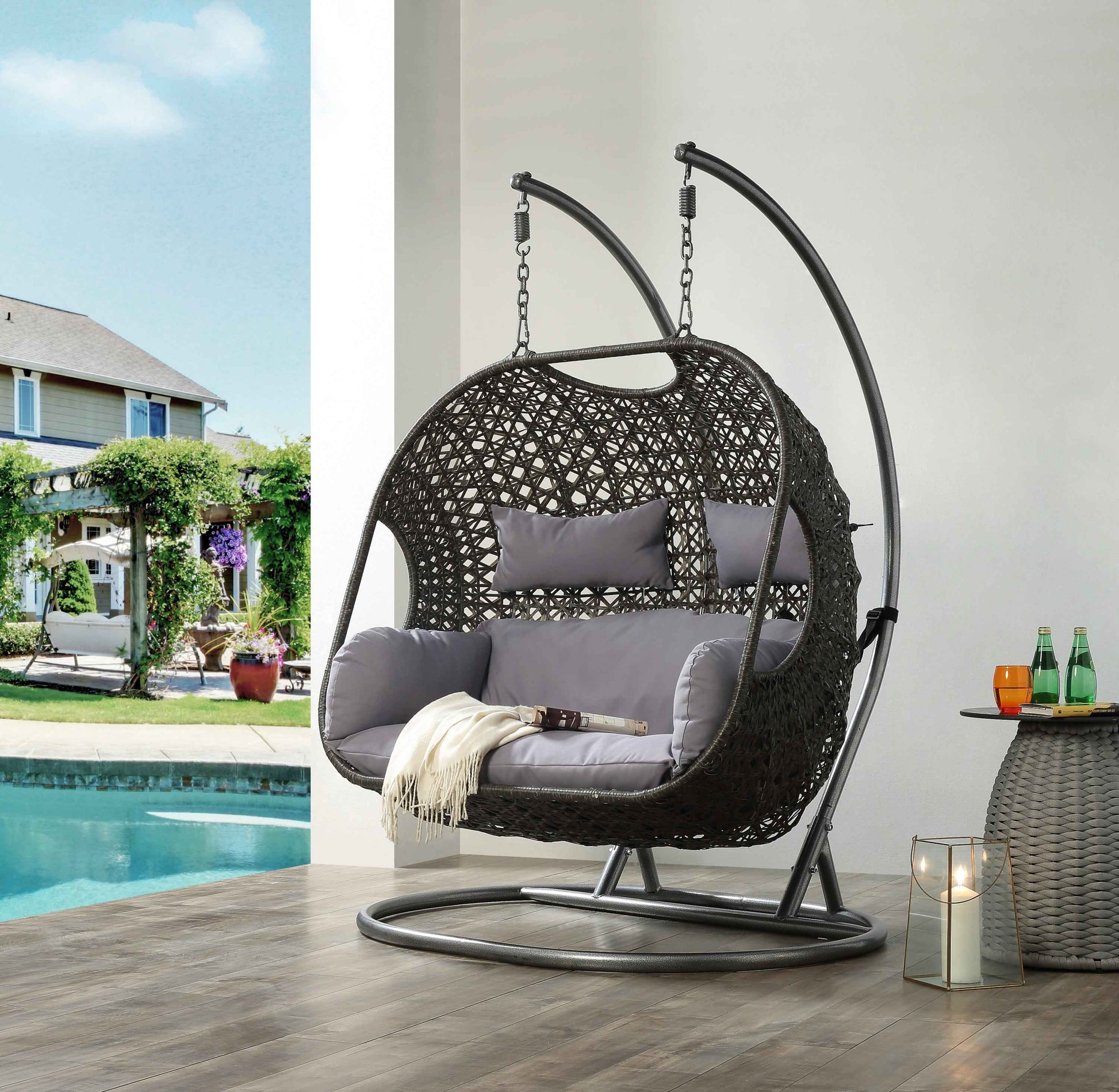 Vasant Fabric & Wicker Hanging Chair