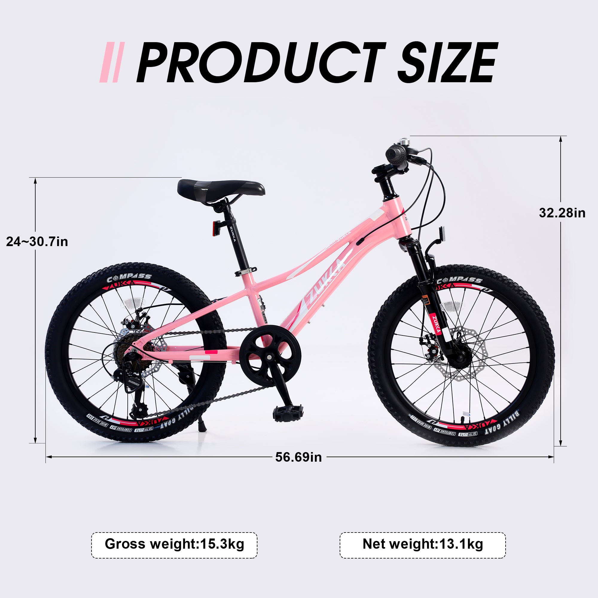 Mountain Bike for Girls and Boys  Mountain 20 inch shimano 7-Speed bike