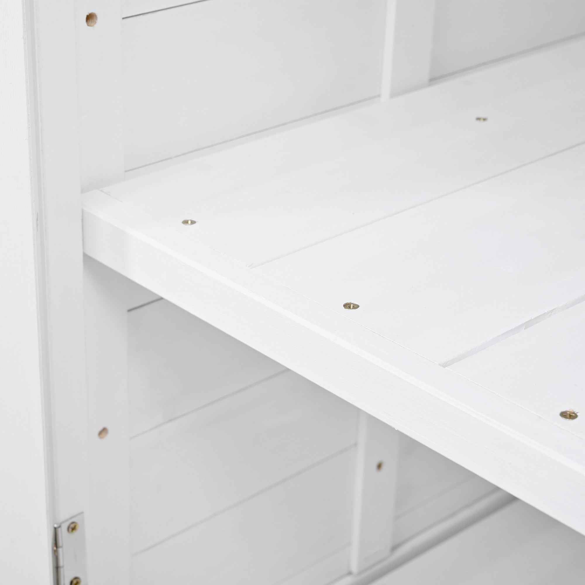 [Assembly Video Provided] TOPMAX 65.7'' H Tall Garden Potting Bench Table with Hutch,Patio Storage Workstation with 3 Shelves,6 Drawers,2 Bottom Cabinets&Side Hooks for Mudroom,Doorway, White