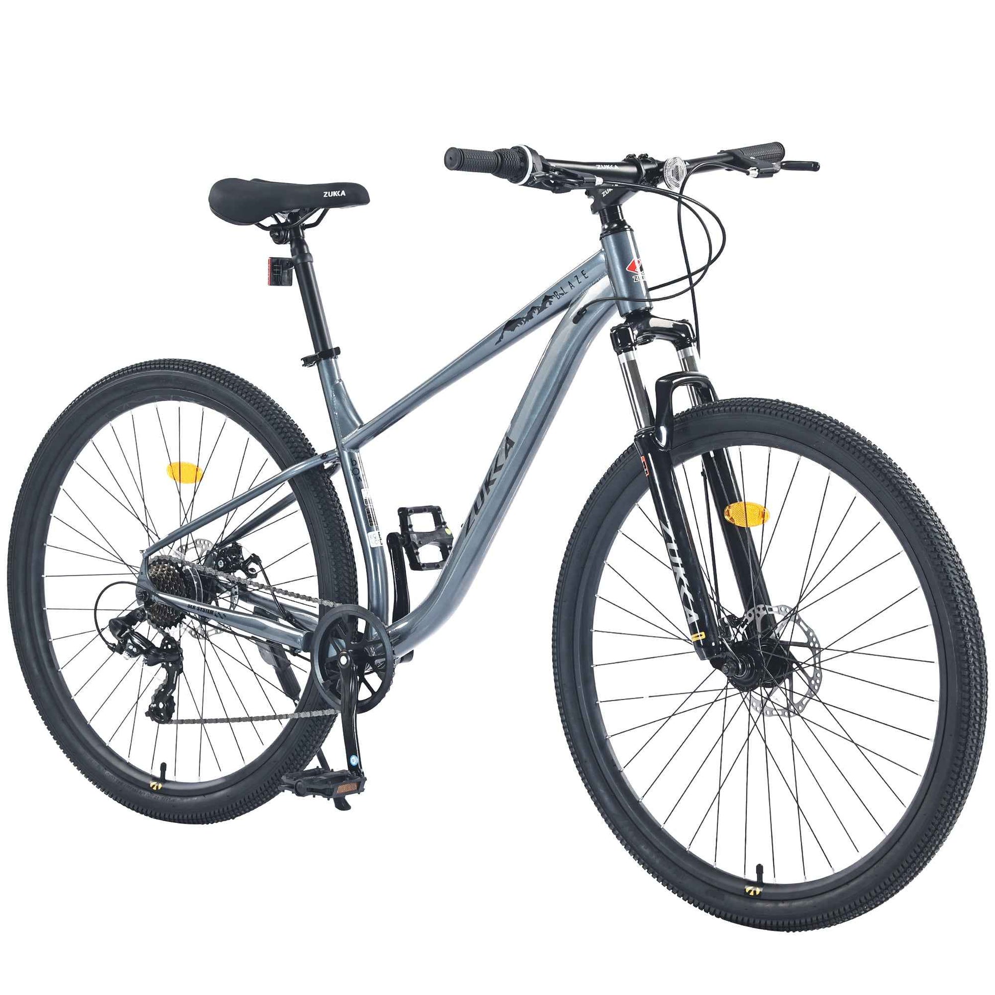 29 Inch Wheels 8 Speed Mountain Bike, for Men Women Boys and Girls, Front Suspension, Steel Frame