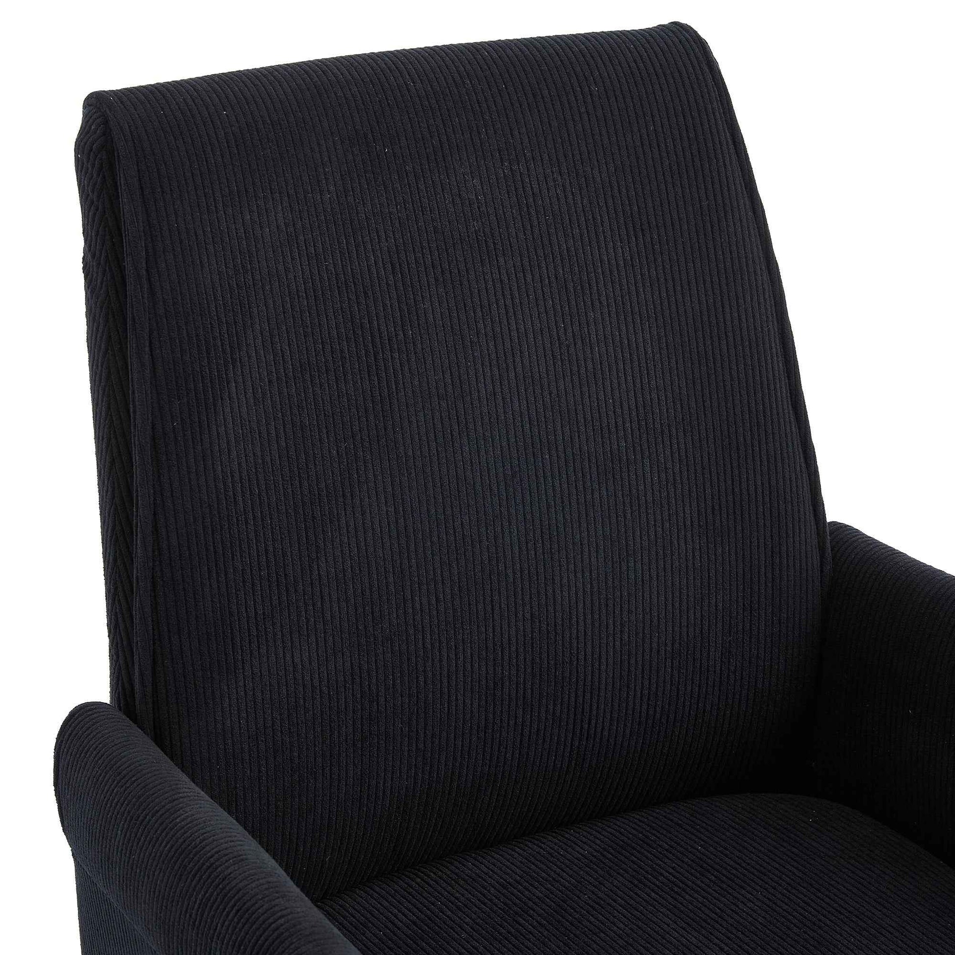 Mid-back liftable office chair, striped fabric, and ergonomically designed, is an excellent choice for working, studying or relaxing. The mid-back design provides a better sitting experience.Black