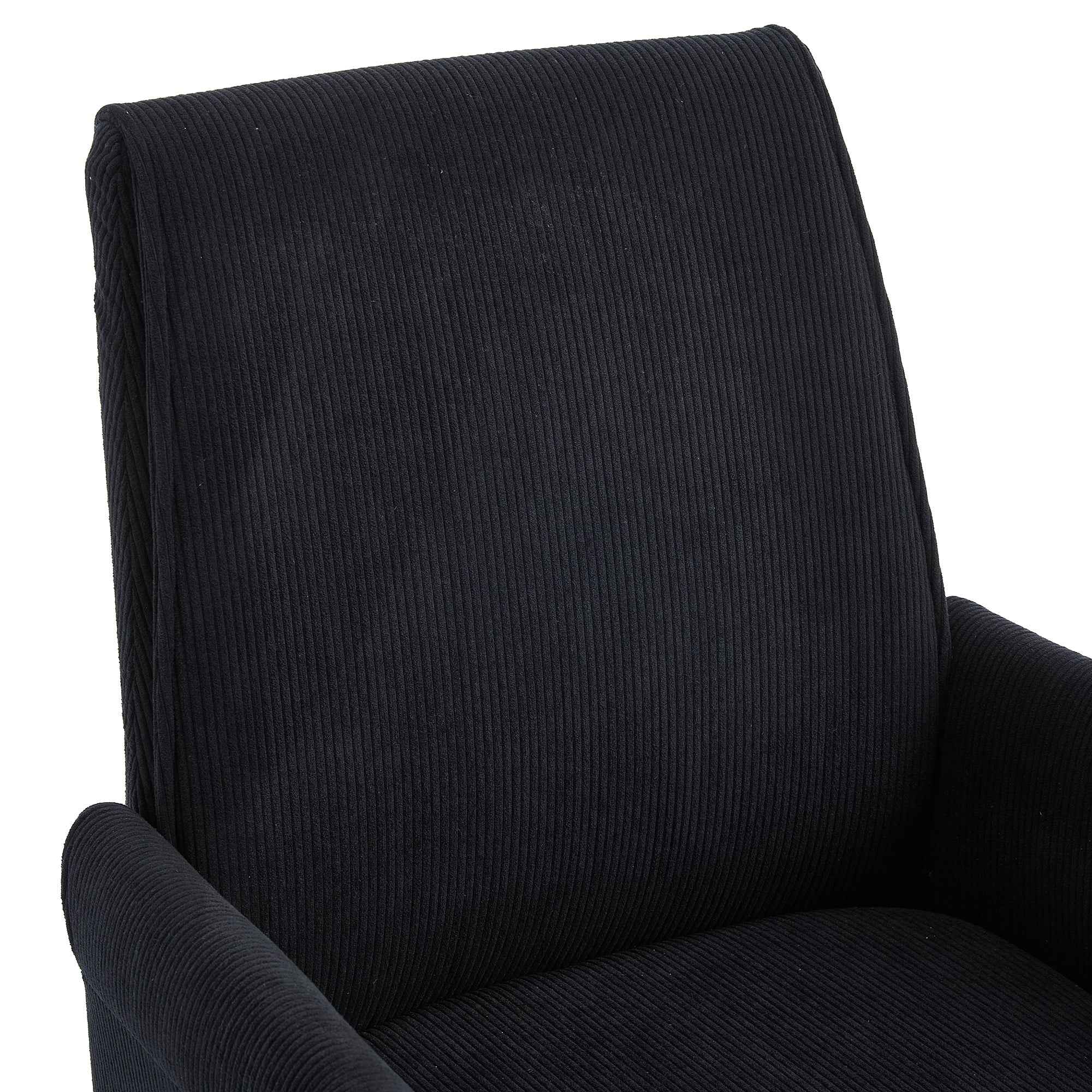 Mid-back liftable office chair, striped fabric, and ergonomically designed, is an excellent choice for working, studying or relaxing. The mid-back design provides a better sitting experience.Black