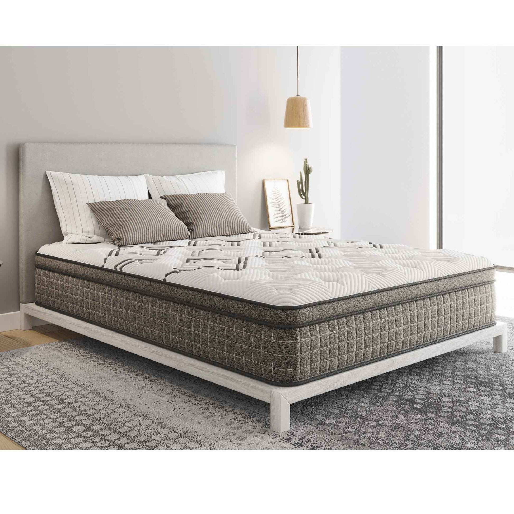 Diamond Soto cooling Copper conforming Hybrid with luxurious Euro-Top 12.5' - Medium Feel (Full), Greenguard Gold Certified, Made in the USA, White Label Ready