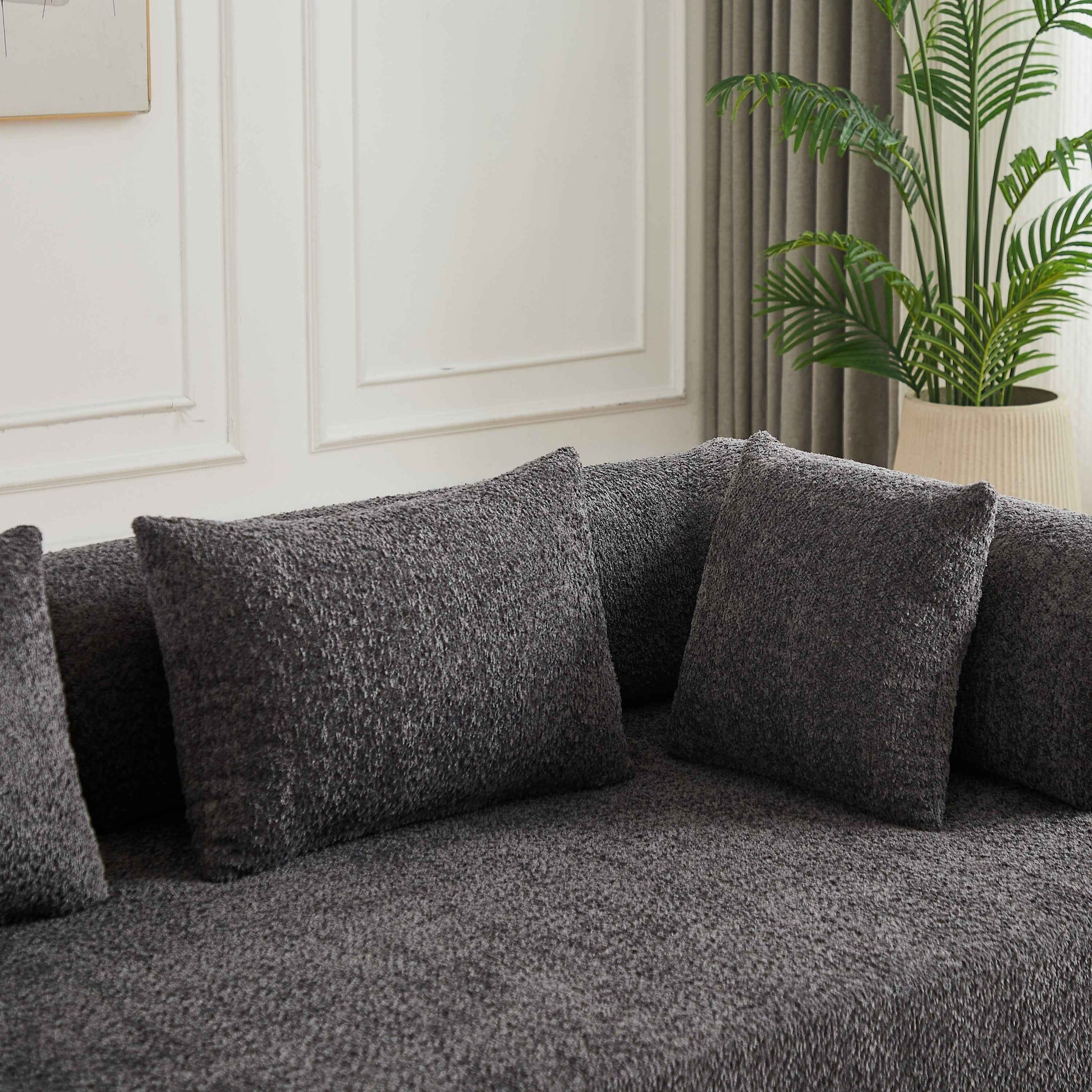 78.7-Inch Convertible Sleeper Sofa Bed with Cylindrical Pillow, Chenille Folding Mattress Couch with ,Folding Sofa Bed with Side Pocket, Floor Sofa Lounge Couch for Living Room Bedroom Lounge Studio