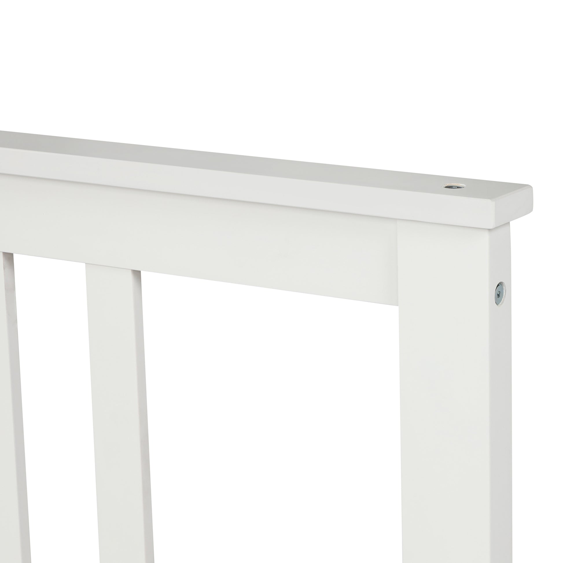 Wood Platform Bed with Headboard and Footboard, Twin (White) - Abrihome