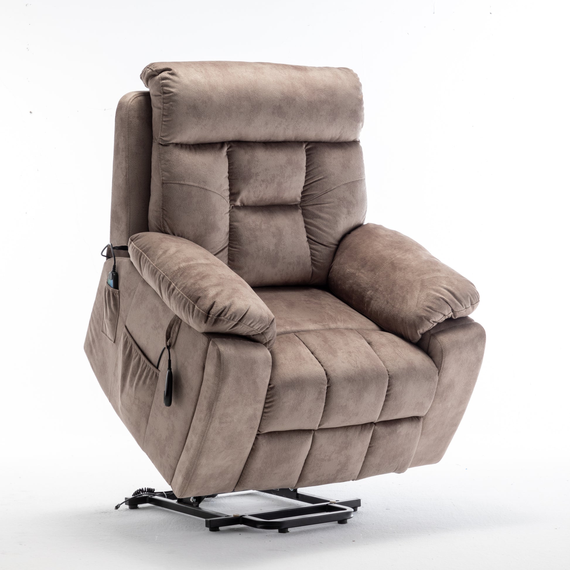 Lounge chair lift chair relax sofa chair living room furniture living room power elderly electric lounge chair (oversize, hidden cup holder) - Abrihome