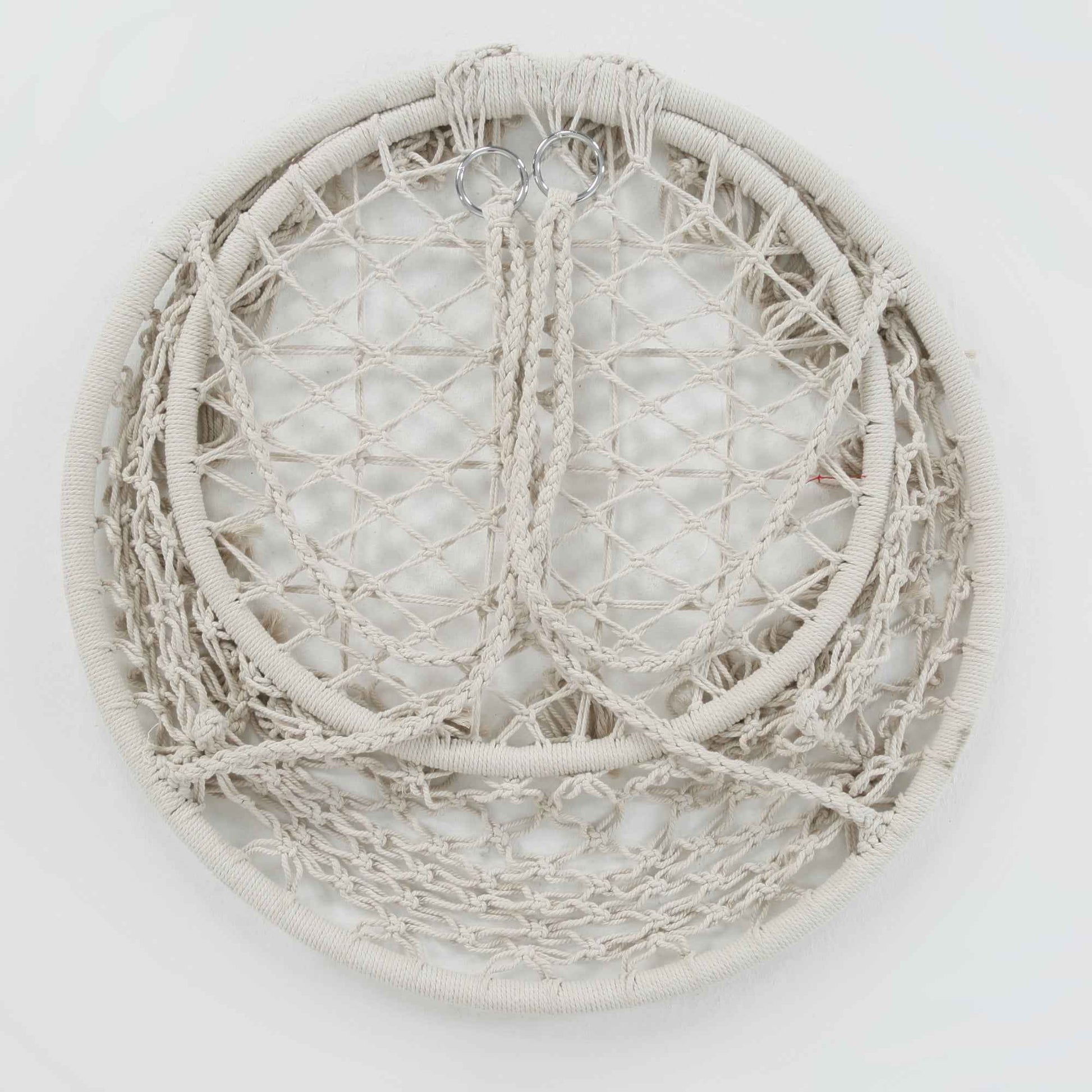 Macrame Hanging Hammock Chair, Cotton Rope Swing for Indoor and Outdoor Use, 330 lbs Capacity