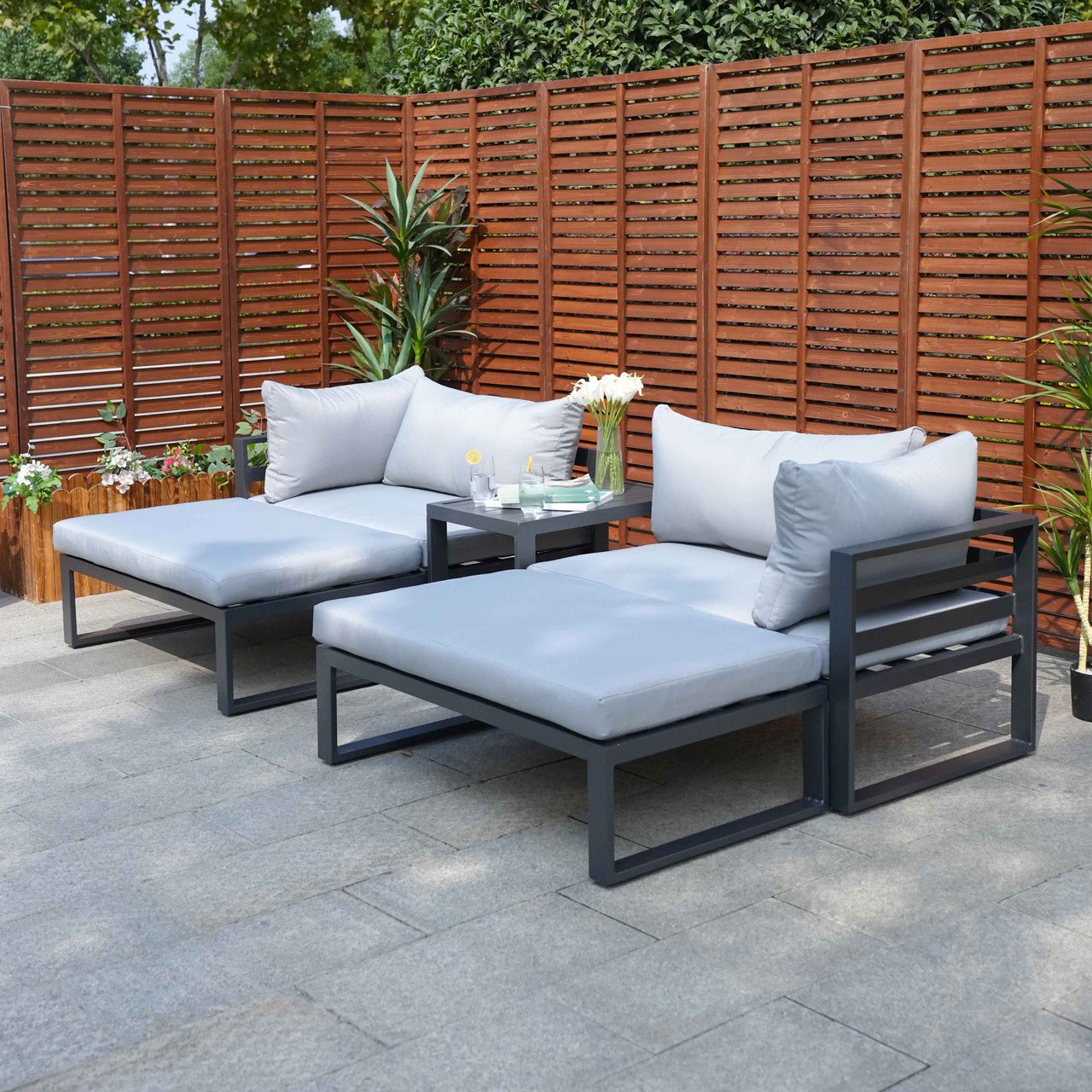 Aluminum Outdoor Modular Sofa Set (PAS - 50128) - Direct Wicker