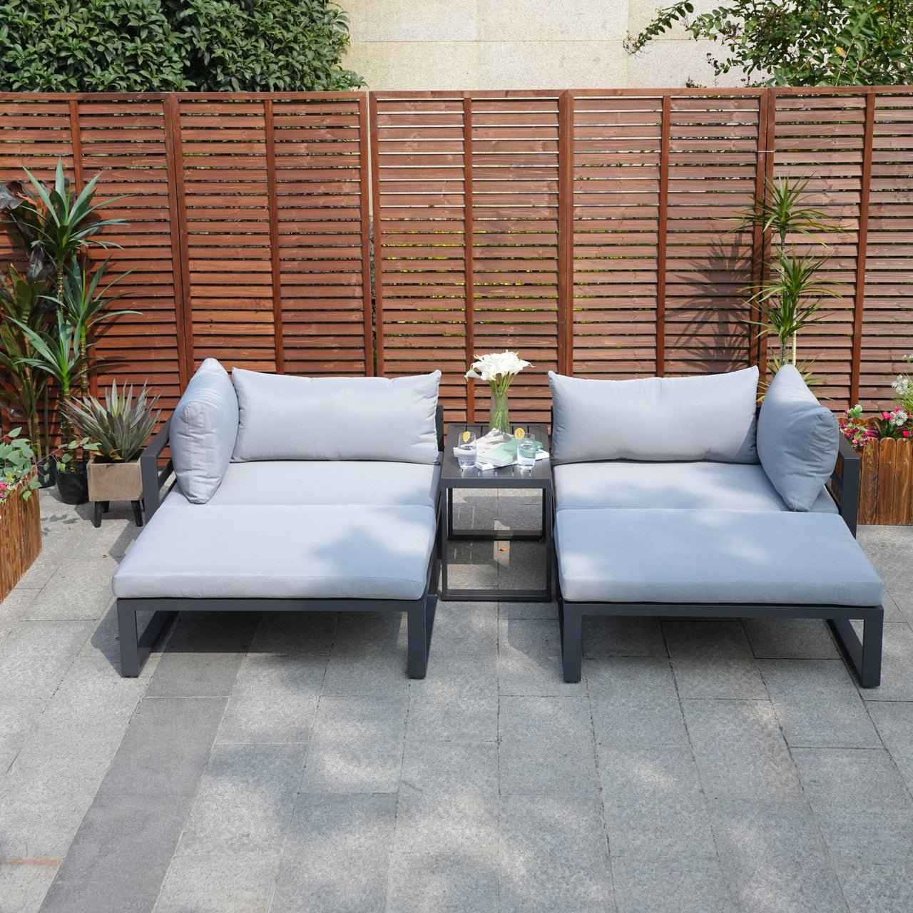 Aluminum Outdoor Modular Sofa Set (PAS-50128)