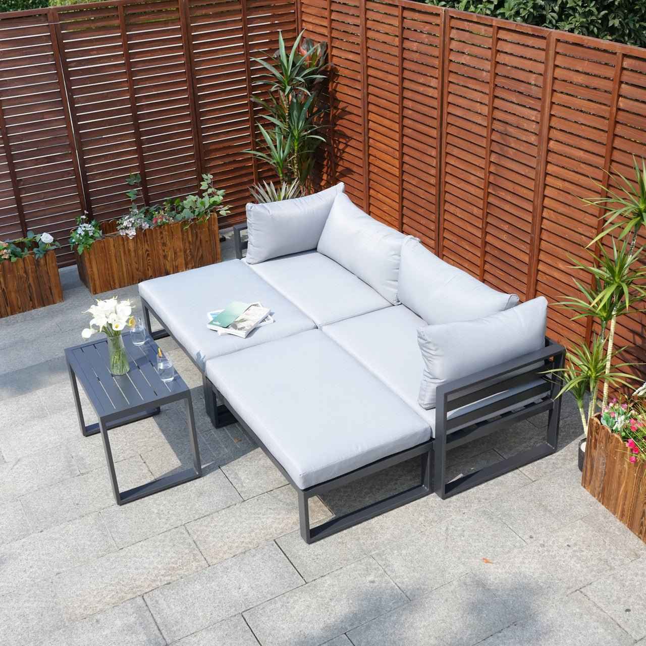 Aluminum Outdoor Modular Sofa Set (PAS-50128)