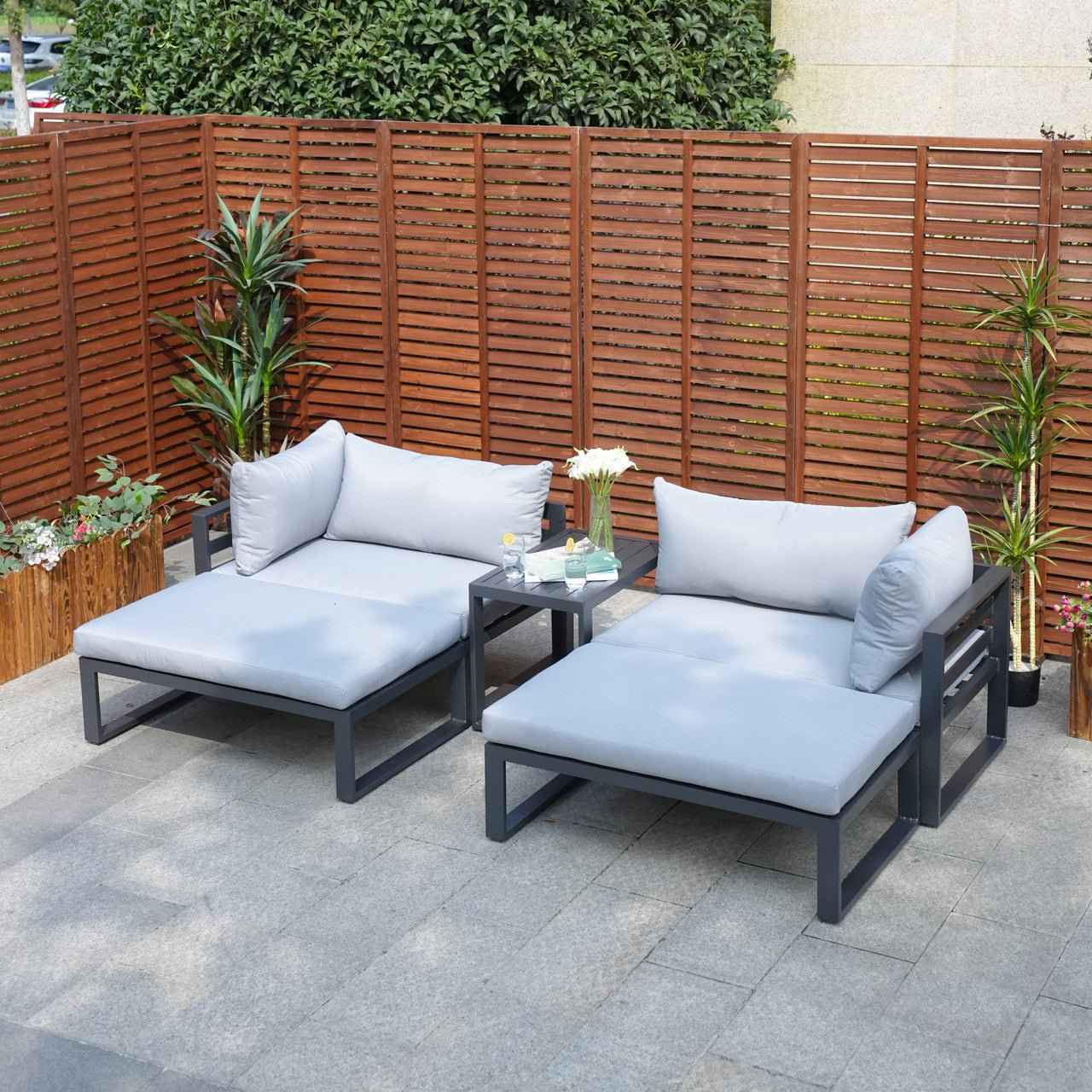 Aluminum Outdoor Modular Sofa Set (PAS-50128)