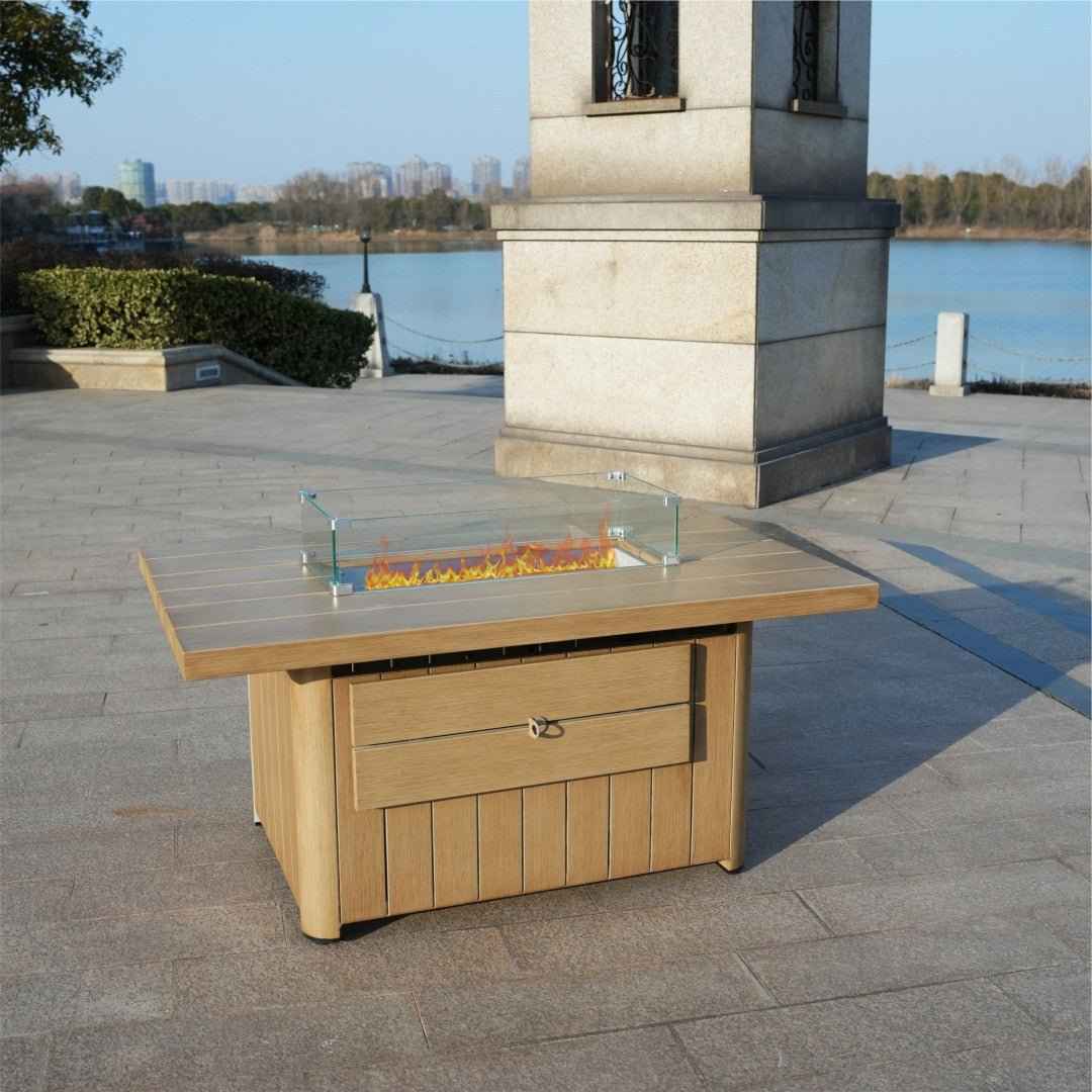 Aluminum Tube Rectangular Firepit Table (PAG-2334TA)