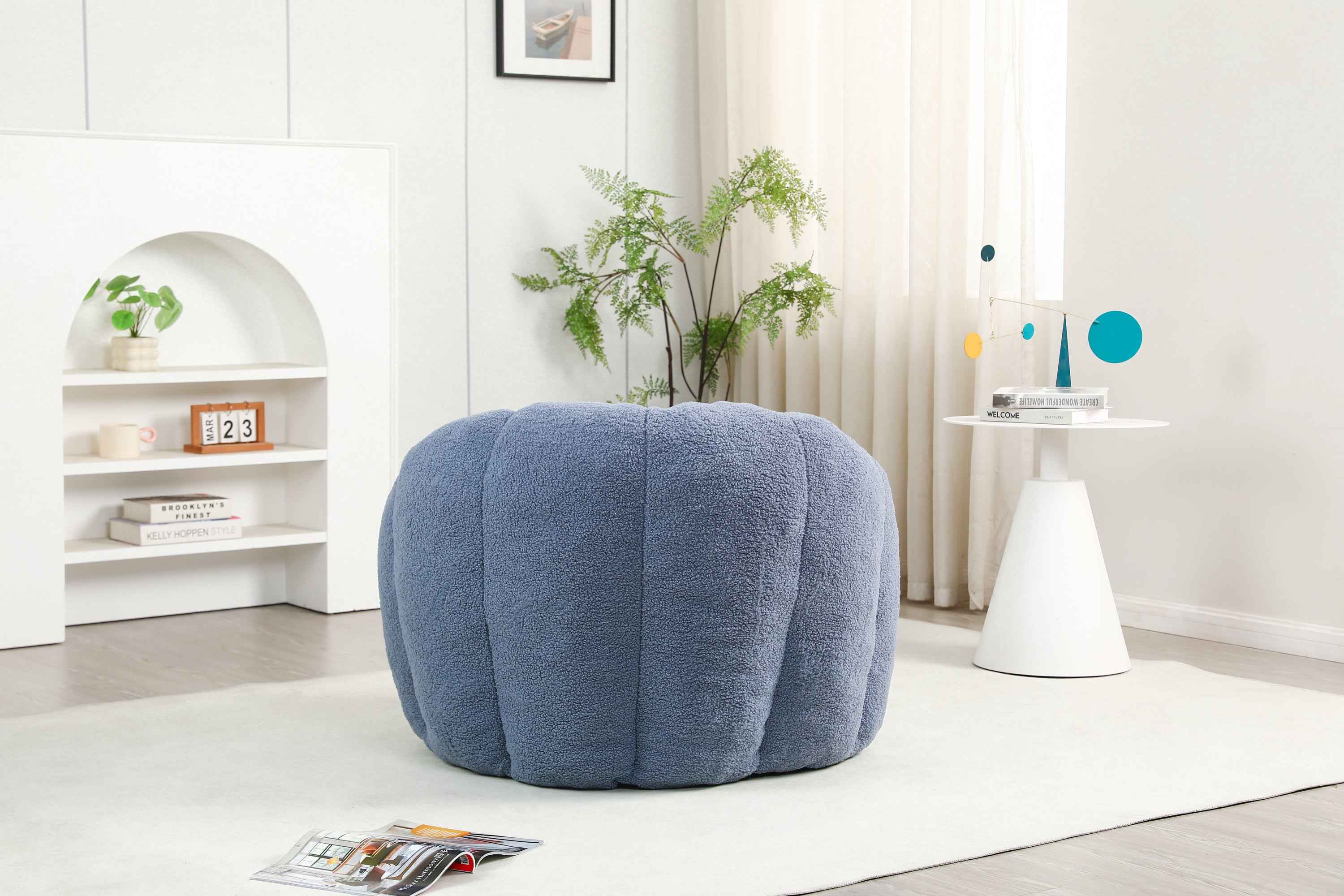 Bean Bag Chair, Bean Bag Sofa Chair with Armrests Stuffed High-Density Foam, Lazy Sofa Comfy Chairs BeanBag Chair for Adults in Living Room,Bedroom Reading