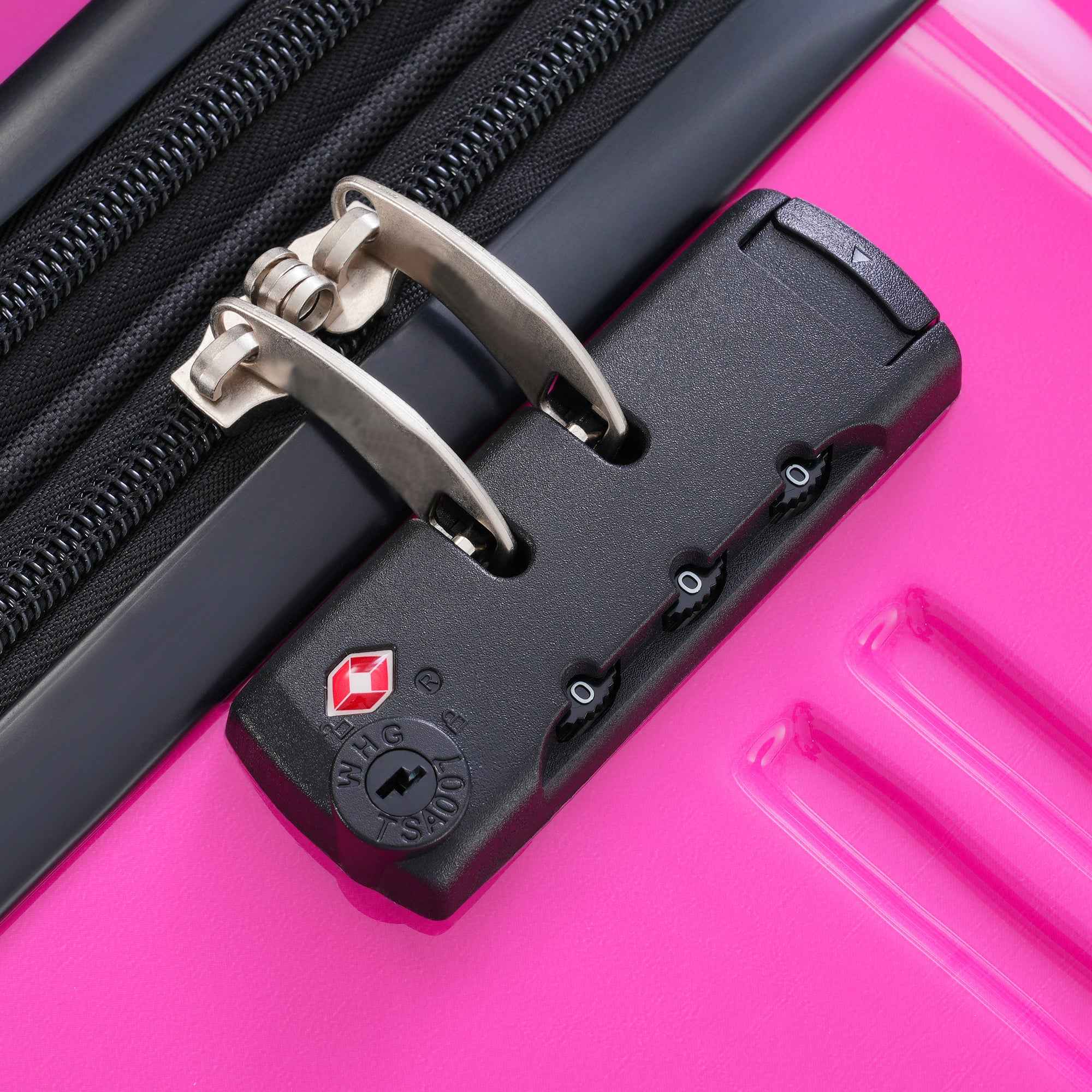 Gradient Color Expandable Hardshell Luggage Set with Spinner Wheels and TSA Lock, 20' 24' 28' Available, Purple and Pink