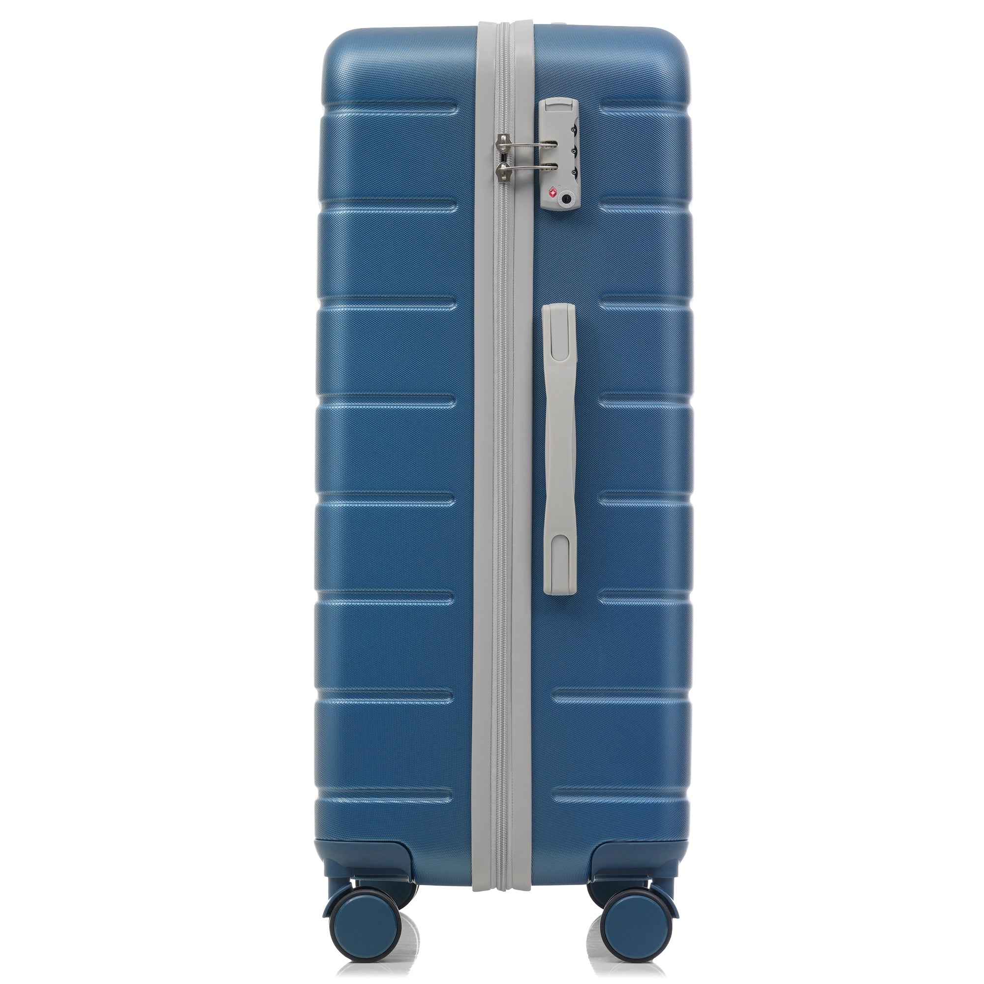 Premium ABS Travel Luggage Set , 3-Piece TSA Lock Suitcase Ensemble with 20, 24, and 28 Inch Sizes with 360° Spinner Wheels, blue