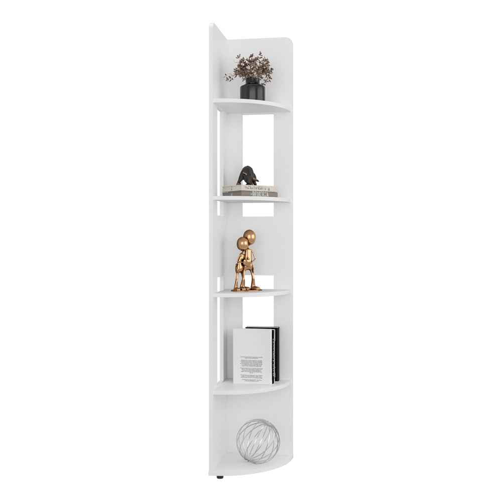 Iris Corner Bookcase, 5-Tier Shelving Unit