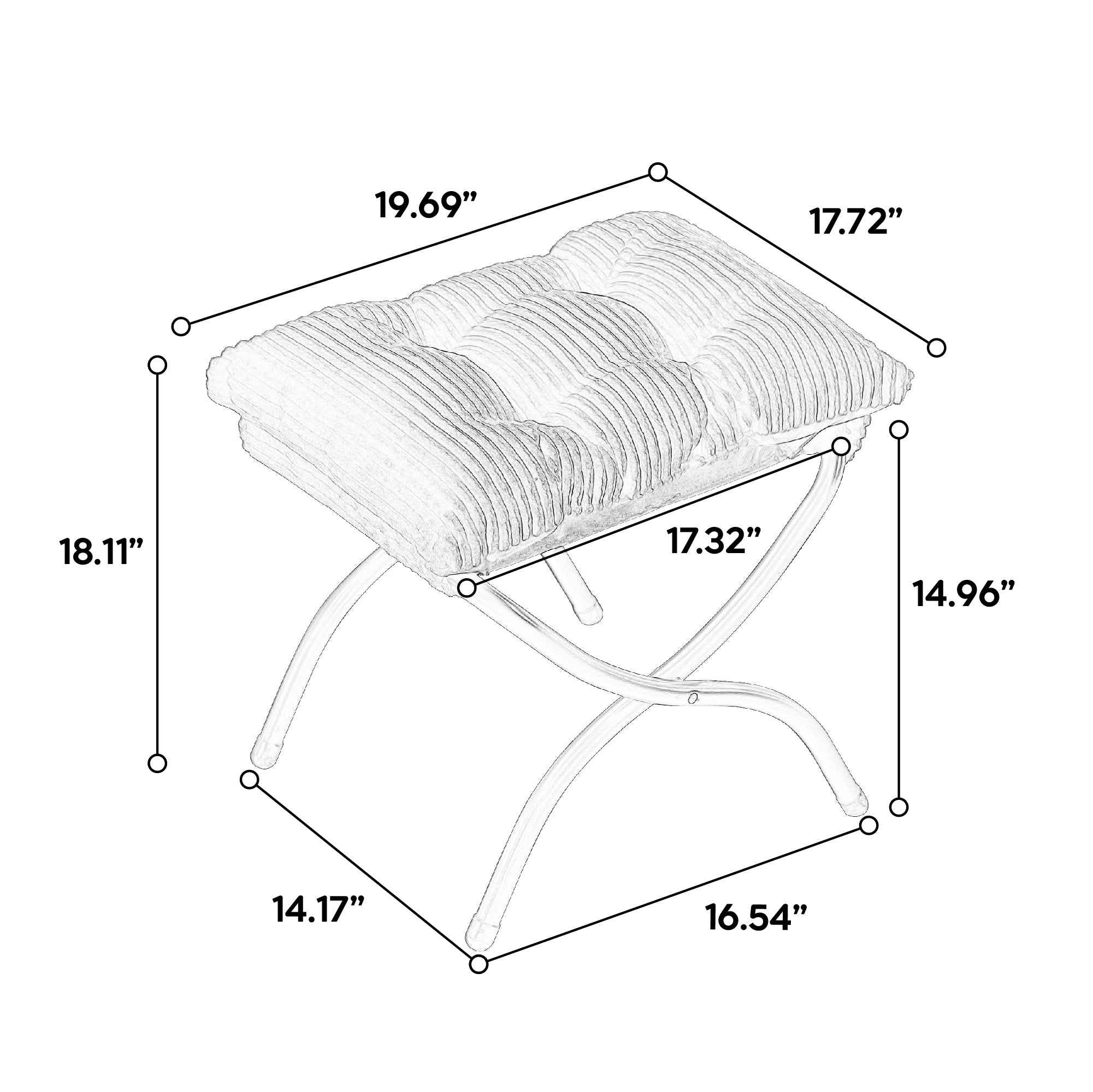 Lazy Chair with Ottoman, Modern Lounge Accent Chair with Armrests and a Side Pocket, Leisure Upholstered Sofa Chair Reading Chair with Footrest for Small Space, Corner Chair-White