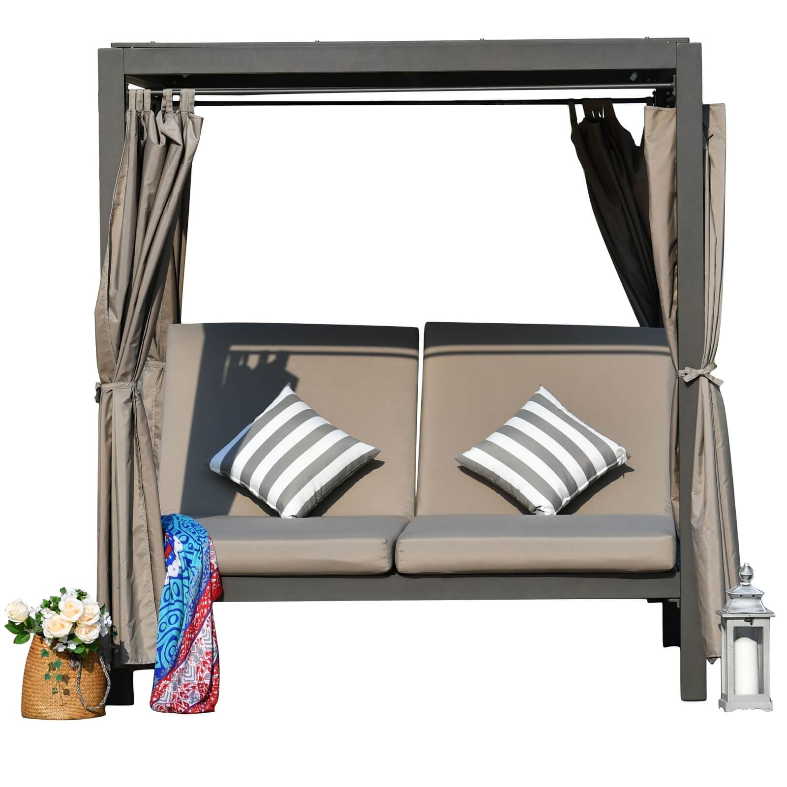 Outdoor Daybed with Canopy (PAL-1129B) - Abrihome