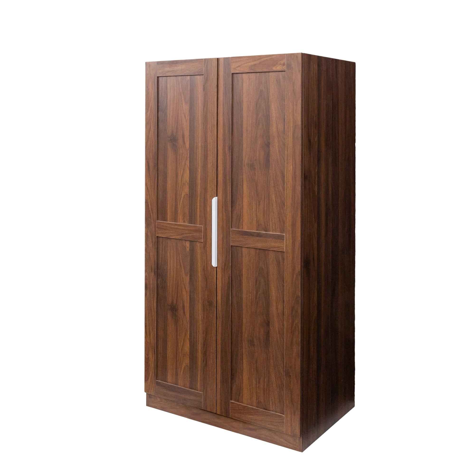 62.99in Kitchen Pantry Cabinet, Walnut  Freestanding Buffet Cupboards Sideboard with Doors &  Shelves, Kitchen Pantry Storage Cabinet for Kitchen, Living Room and Dinning Room