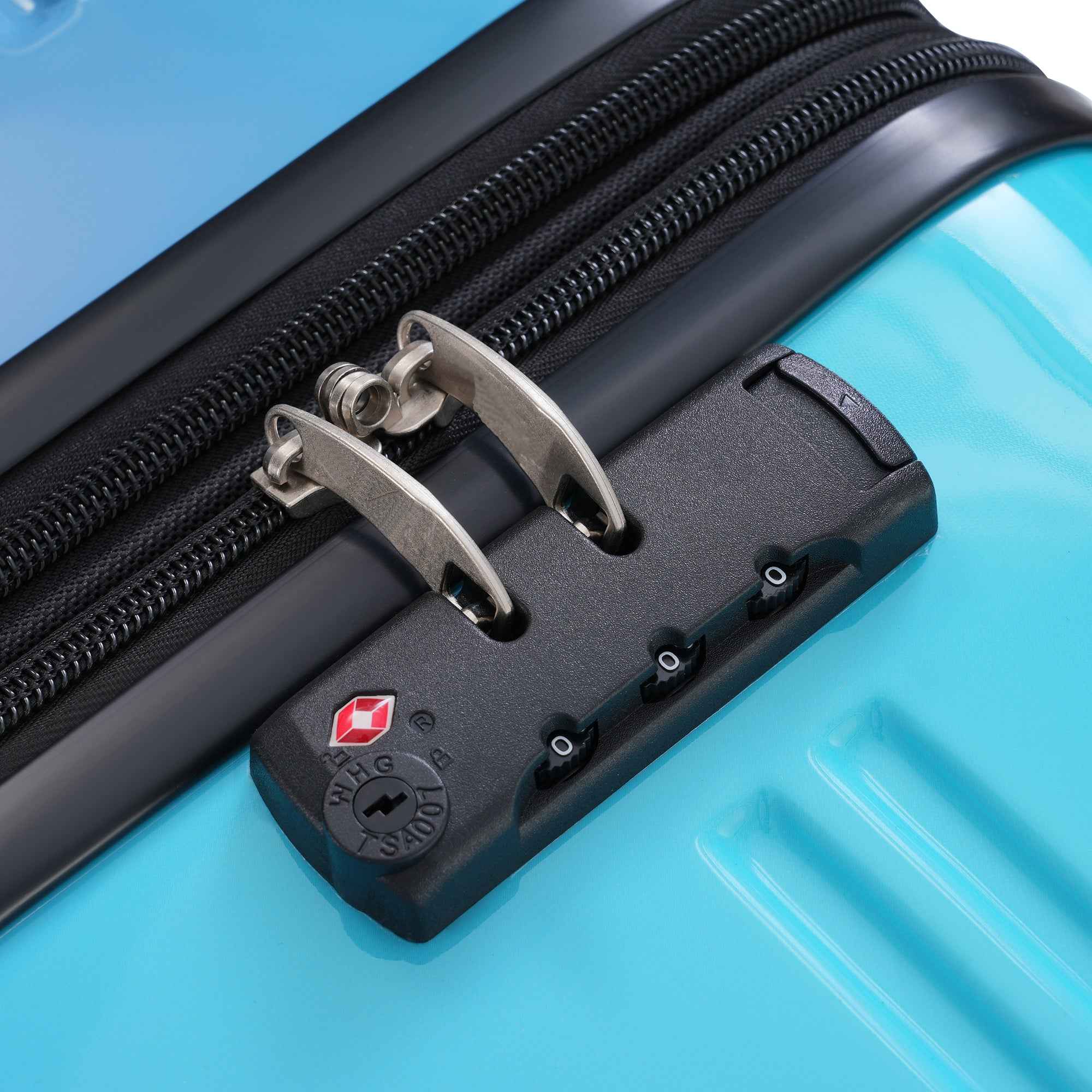 Gradient Color Expandable Hardshell Luggage Sets with Spinner Wheels and TSA Lock, Lightweight 20' 24' 28', Blue and Red