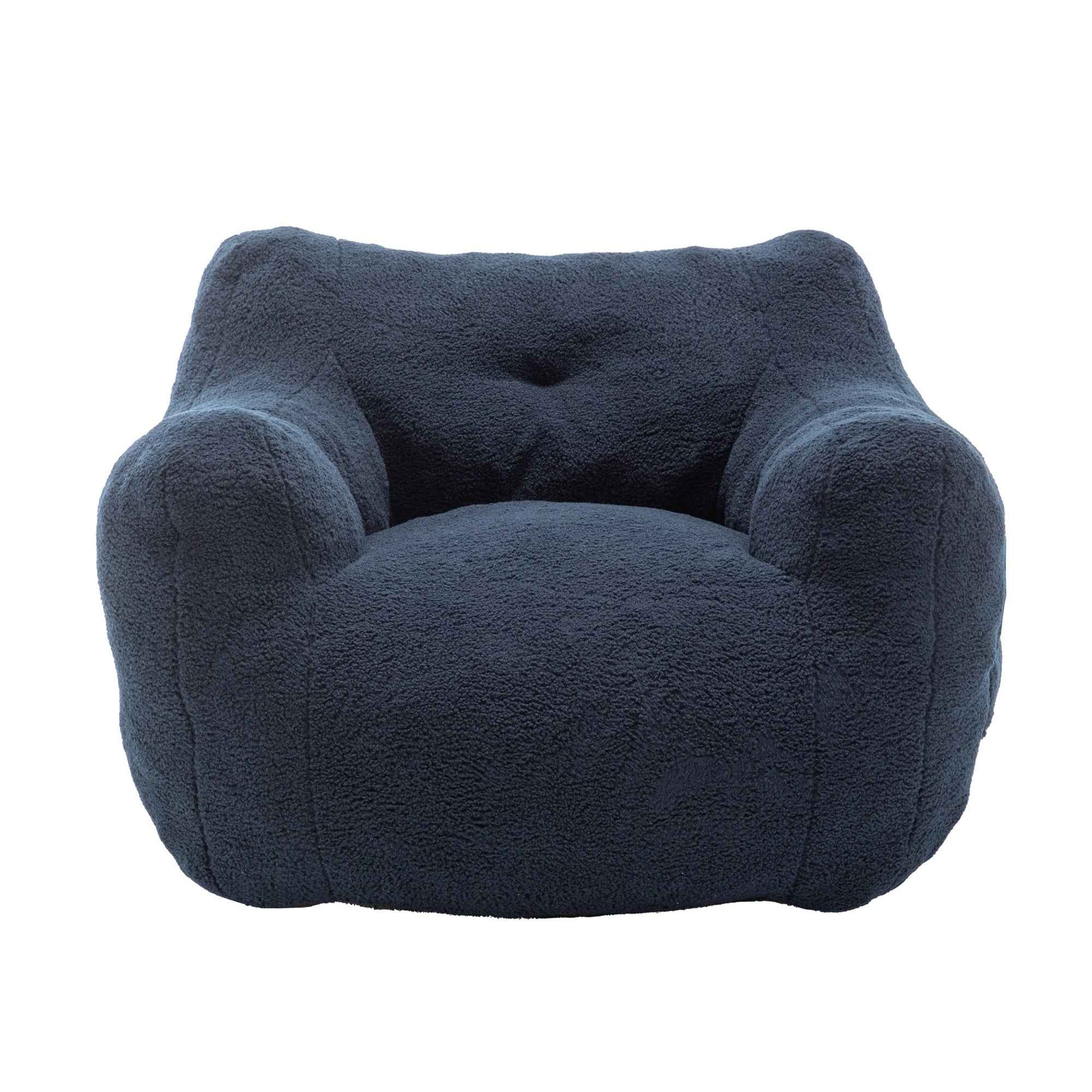Bean Bag Chair, Bean Bag Sofa Chair with Armrests Stuffed High-Density Foam, Lazy Sofa Comfy Chairs BeanBag Chair for Adults in Living Room,Bedroom Reading