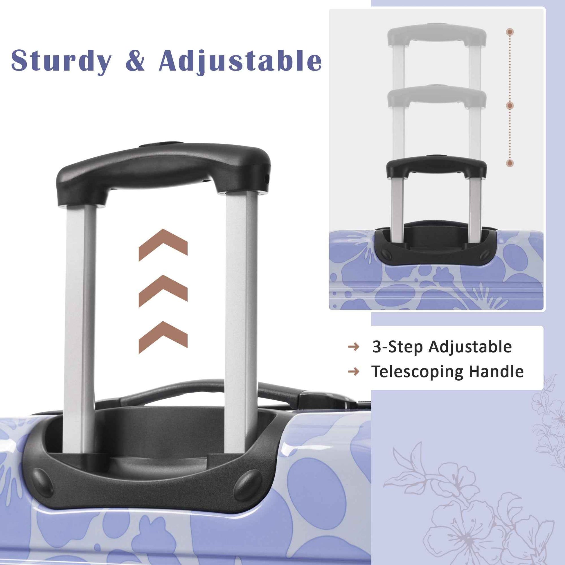 Hardshell Luggage Sets 3 pcs Spinner Suitcase with TSA Lock Lightweight-20'+24'+28' Luggages