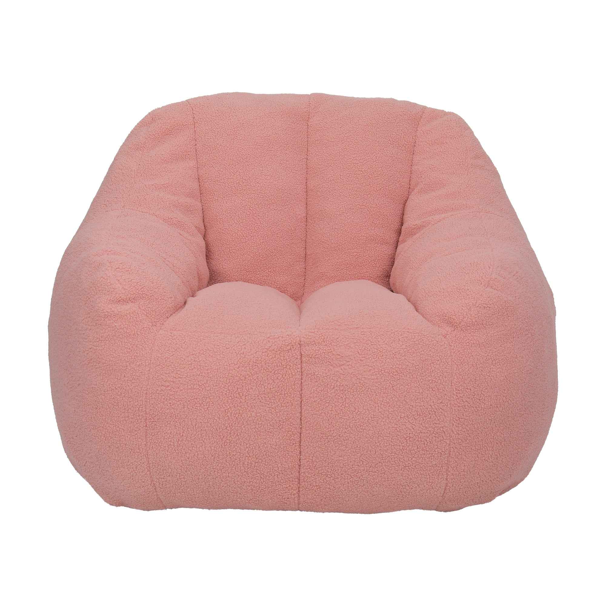 Comfy Bean Bag Chair with Memory Foam Filler – Tufted Soft Stuffed Bean Bag Sofa for Dorm, Apartment, or Living Room – Pink