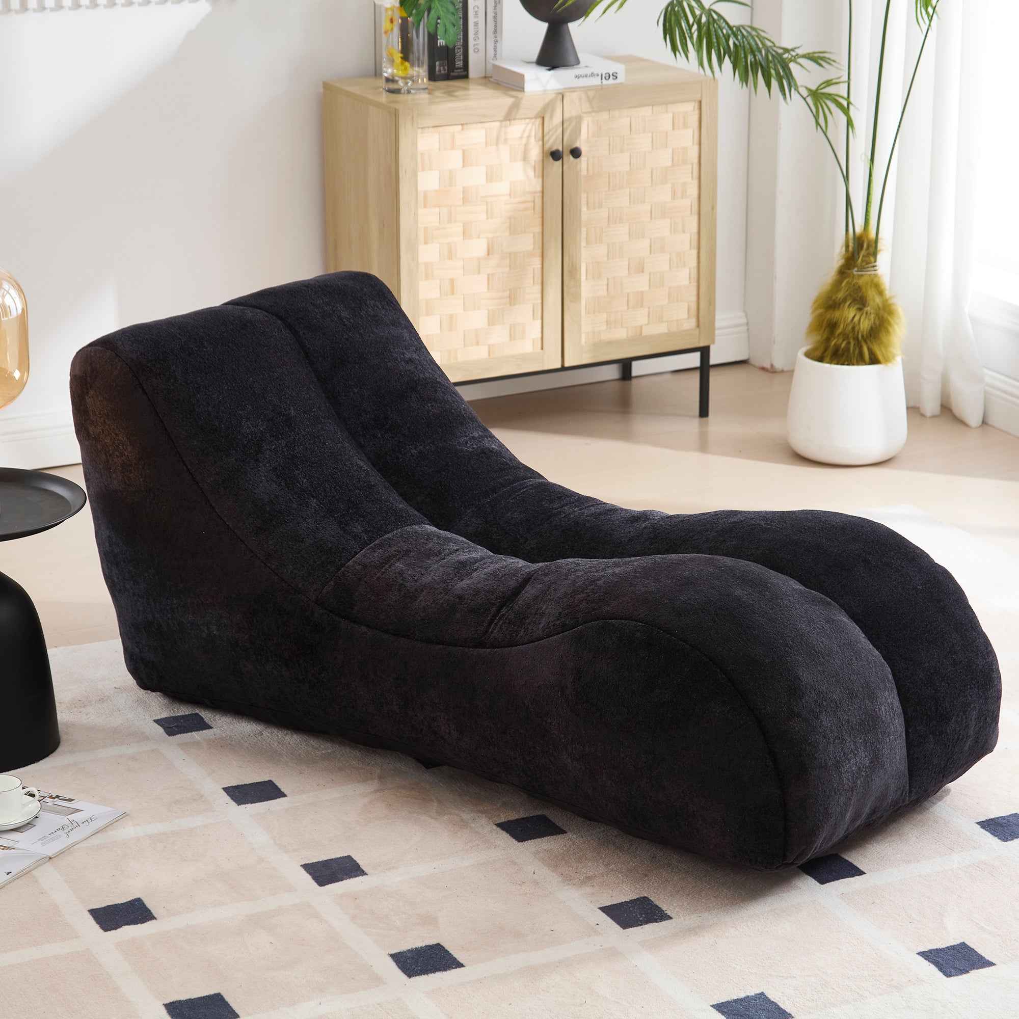 Creative Bean Bag Sofa Chair for Adults with High-Quality Sponge Filling and Polyester Fiber,59x30x23.6 inches