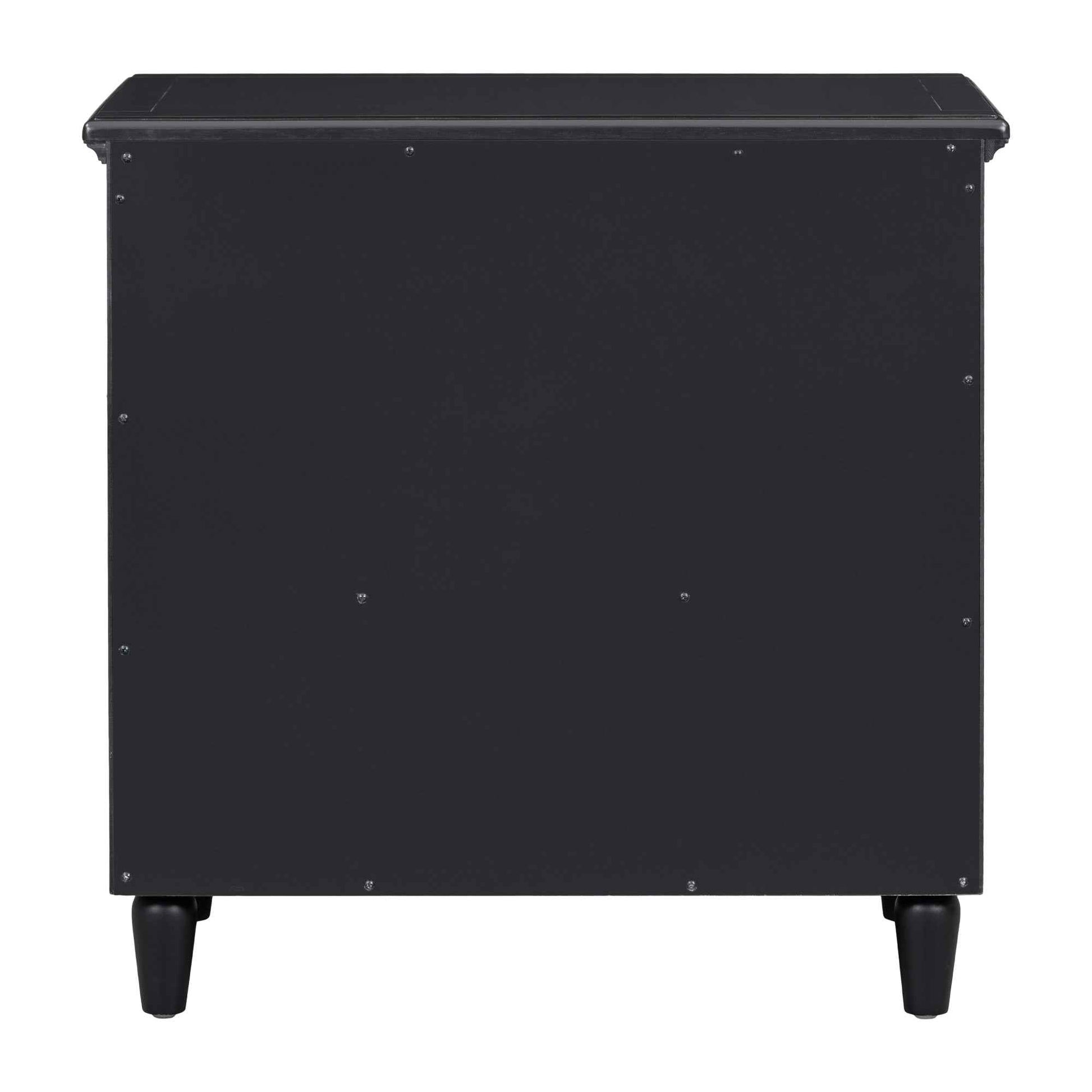 U_STYLE 28''painted Nightstand with 3 Drawers and Smooth Gliding Rails ,Simple Bedside Cabinet with Metal handle, Minimalist Sofa Side Table with rubber legs for Bedroom Sofa Couch Office