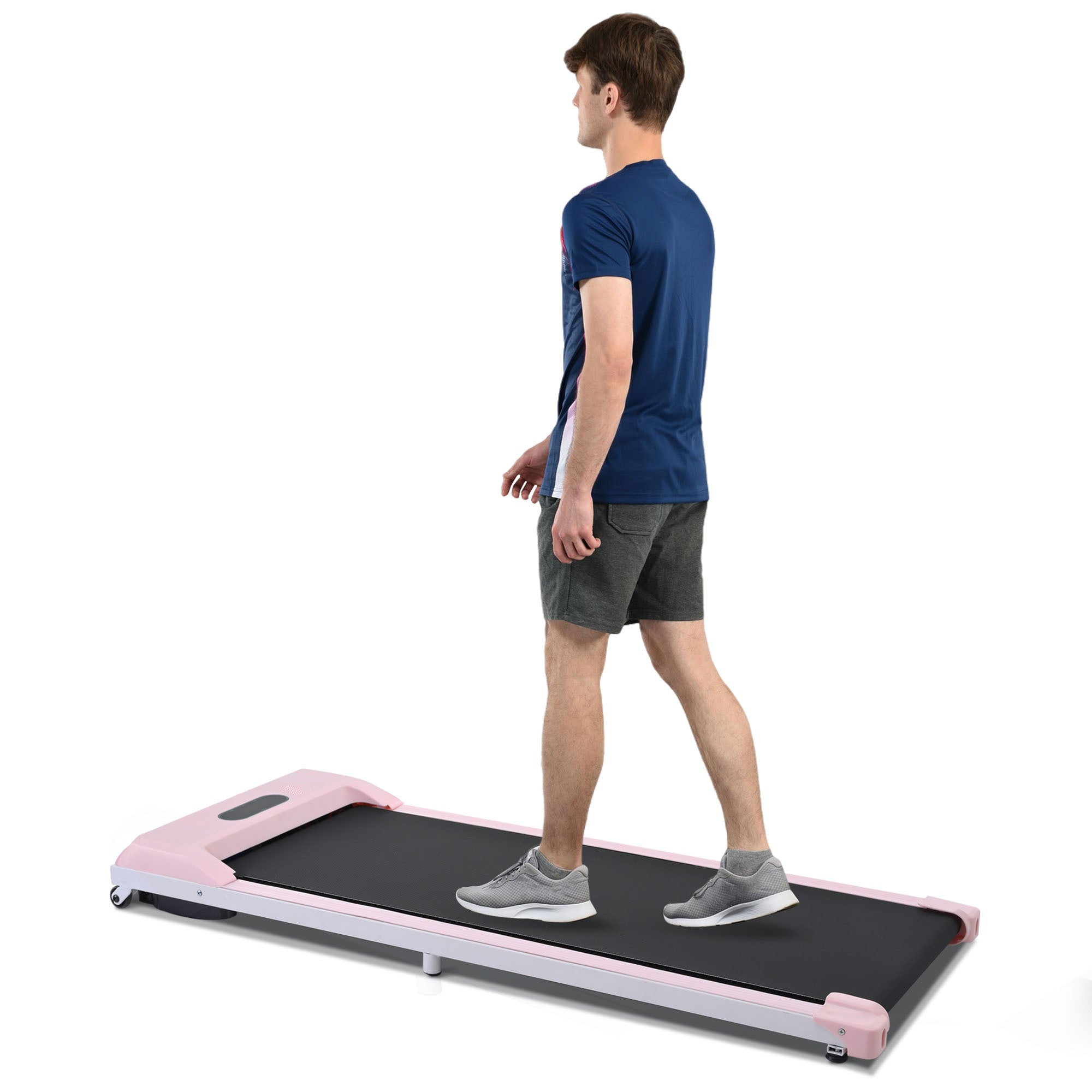 2 in 1 Under Desk Electric Treadmill 2.5HP, Remote Control, Display, Walking Jogging Running Machine Fitness Equipment for Home Gym Office