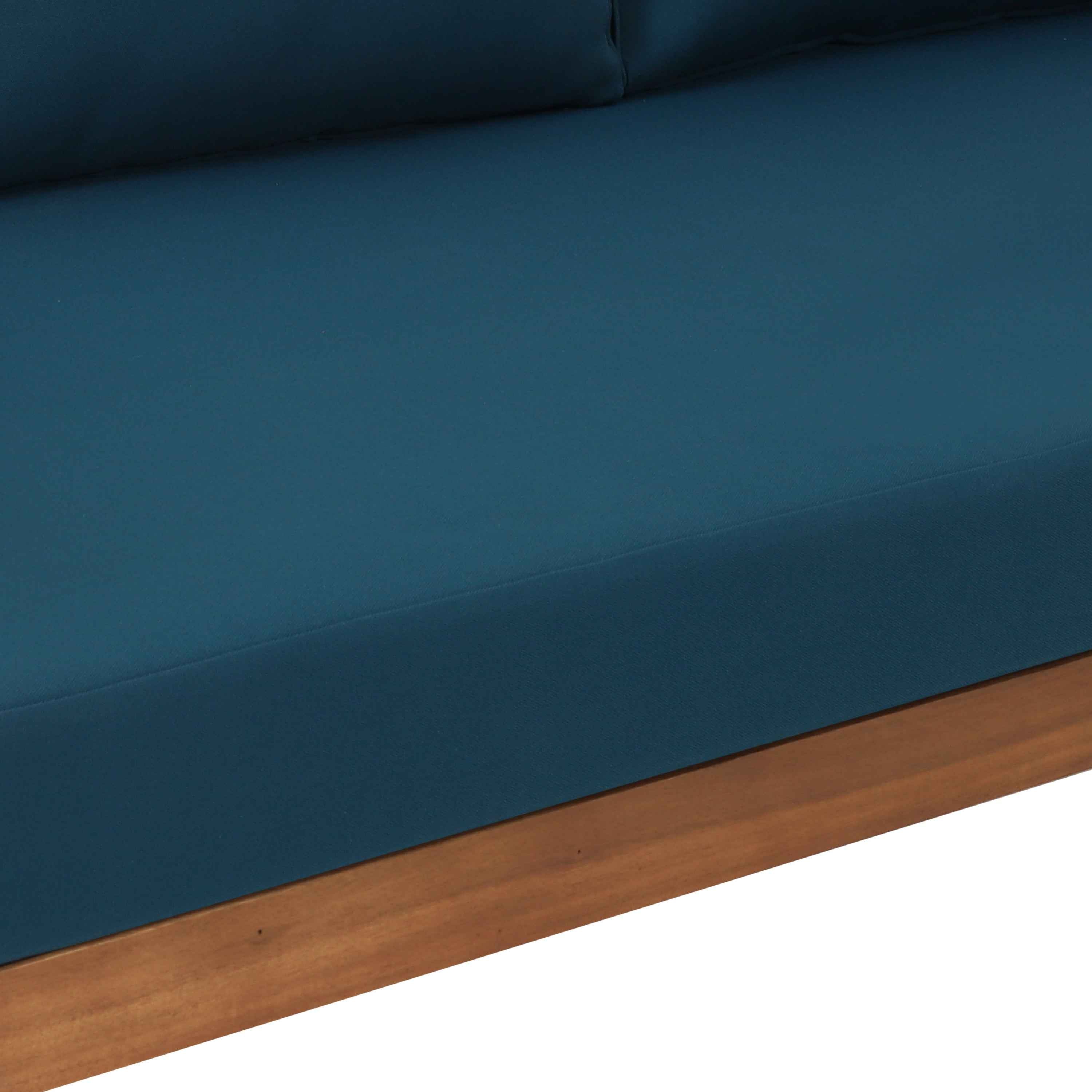 Claremont 3 Seater Daybed Teak Acacia Wood Water-Resistant Cushions