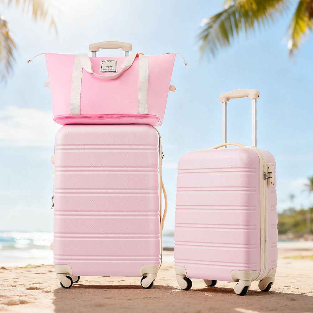 Hardshell Luggage Sets 2Pcs + Bag Spinner Suitcase with TSA Lock Lightweight 20' + 24'