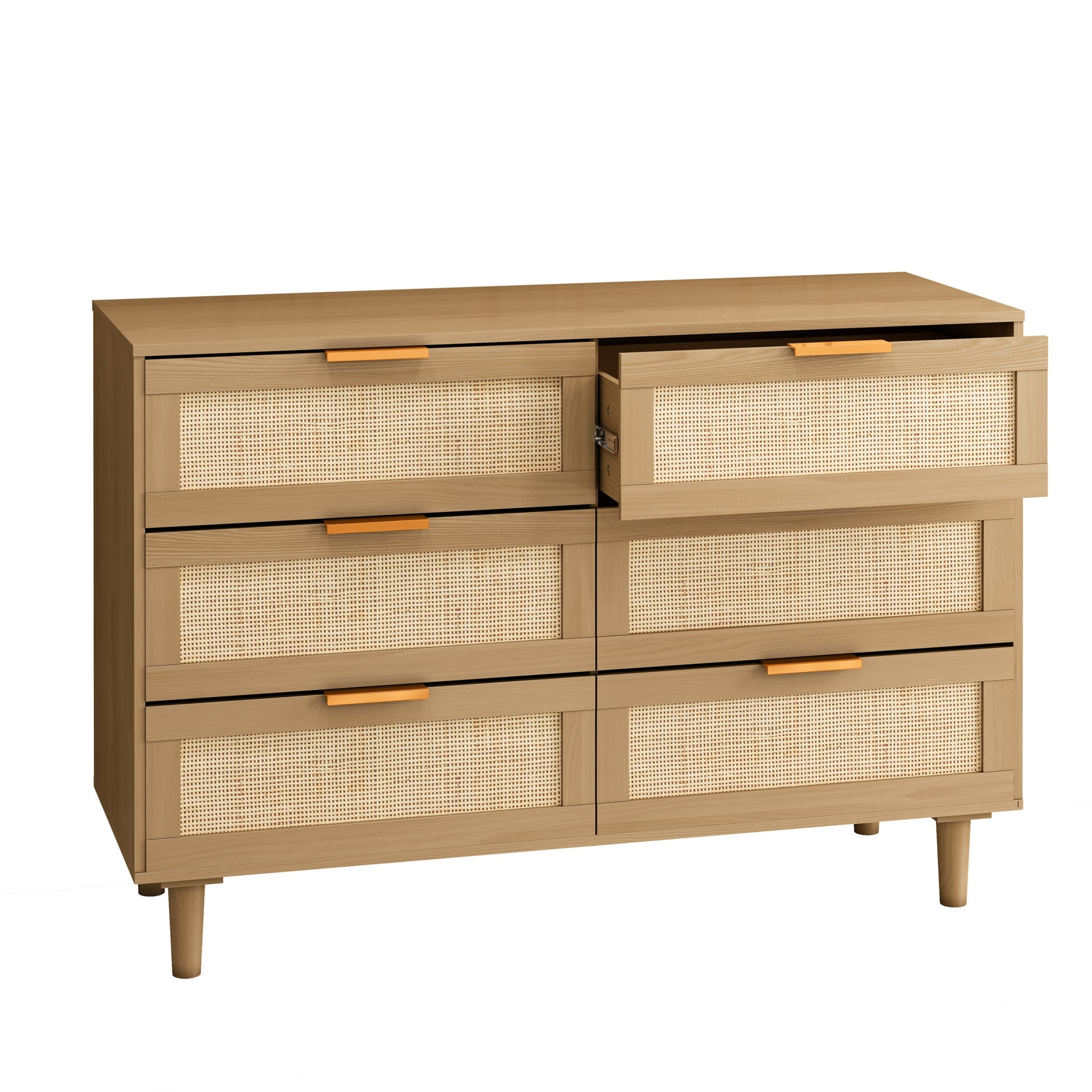 6 drawers Rattan dresser Rattan Drawer, Bedroom,Living Room - Abrihome