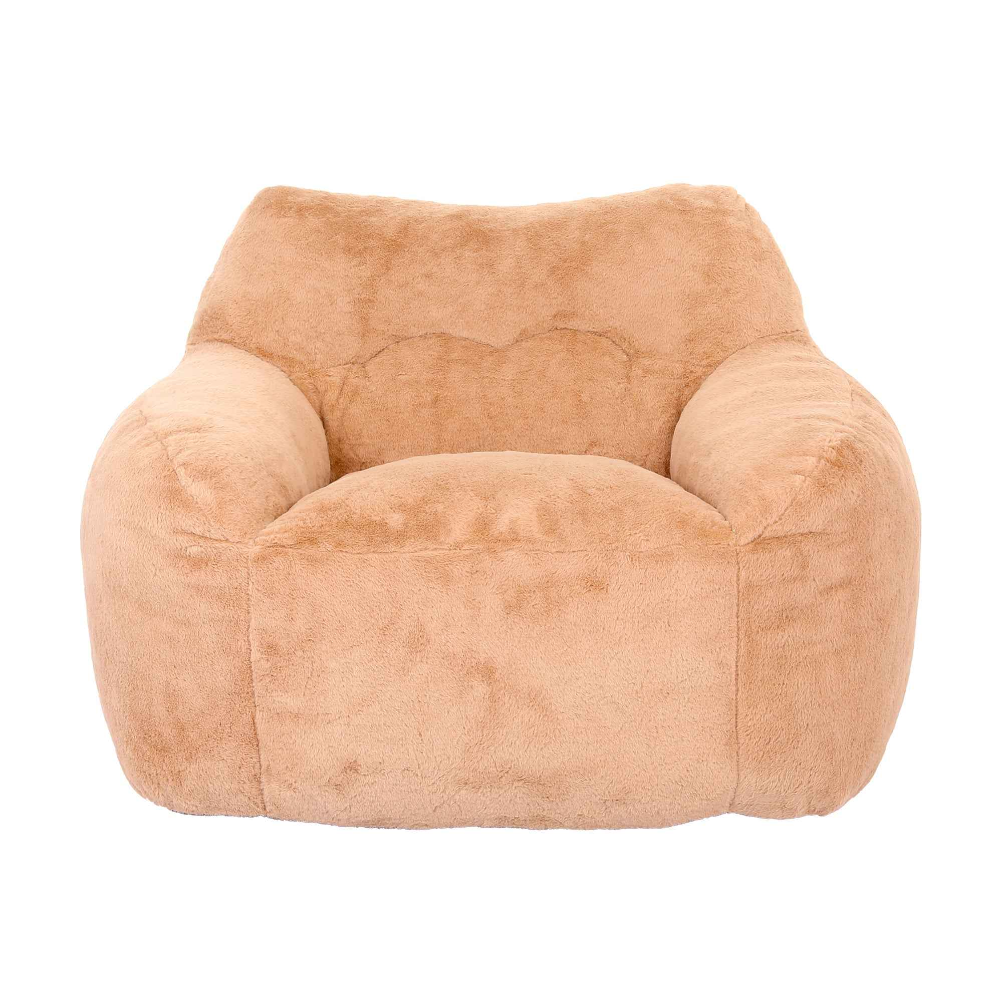 Beanbag Chair, Beanbag Sofa Chair with Armrests Stuffed High-Density Foam, Lazy Sofa Comfy Chairs Beanbag Chair for Adults in Living Room, Bedroom Reading