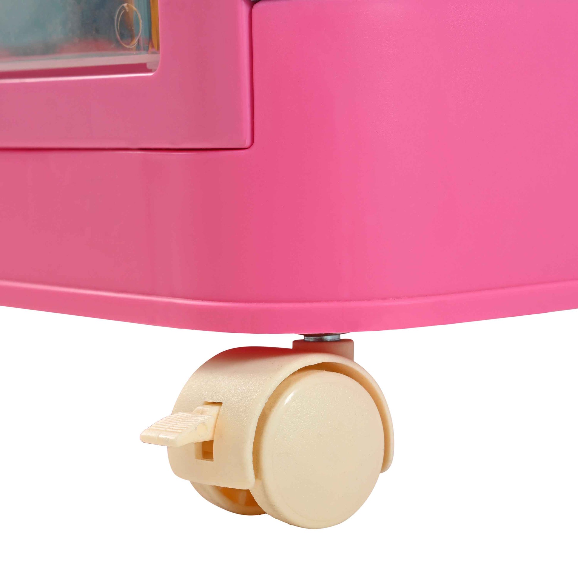 Happy Color, 20' Side Wide Folding Storage Cabinet ,4 Tiers,19.69'×11.81'×40.55',Collapsible Storage Bins with Magnetic Door, Plastic Storage Cabinet with Wheels