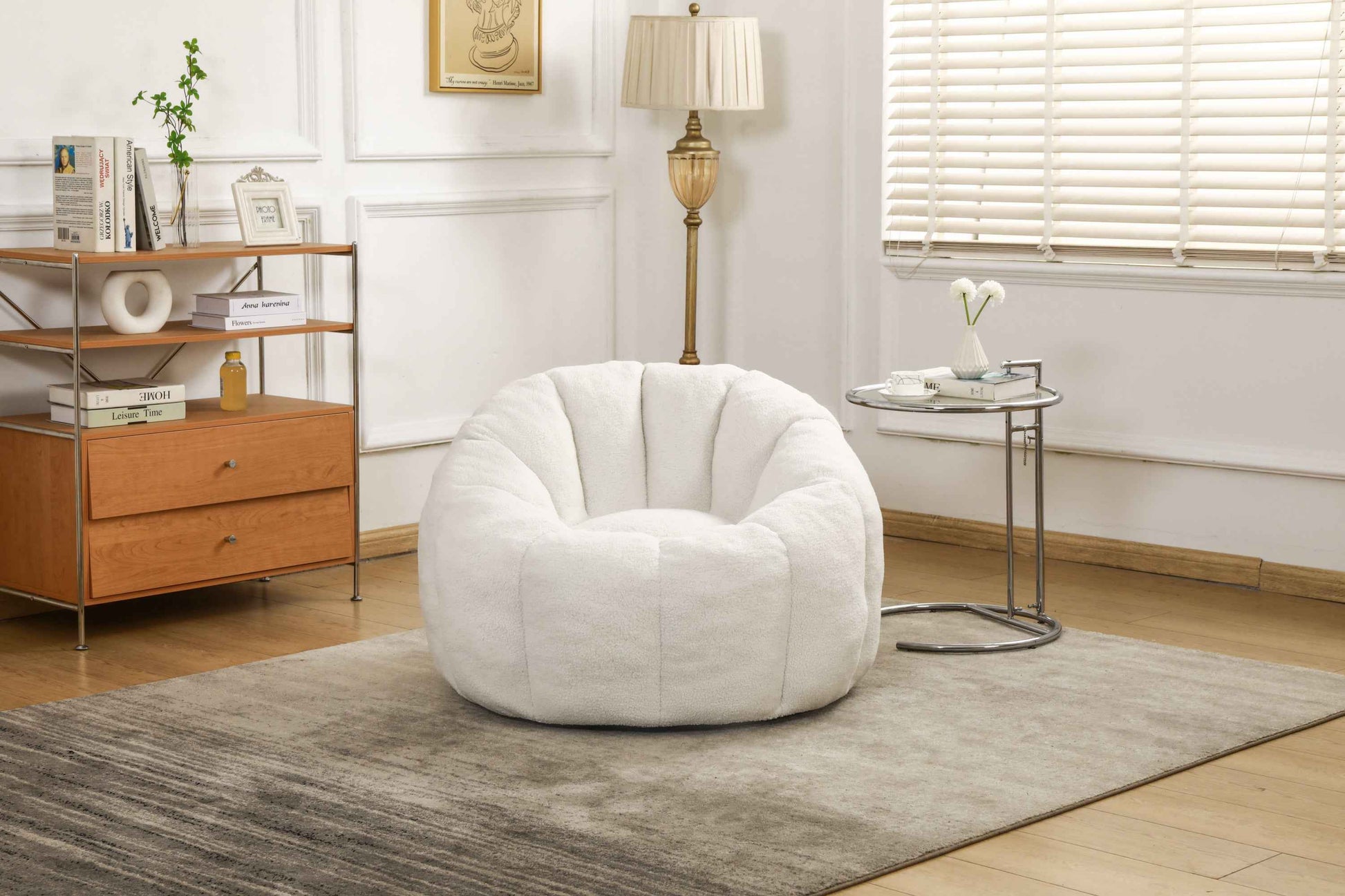 Bean Bag Chair, Bean Bag Sofa Chair with Armrests Stuffed High-Density Foam, Lazy Sofa Comfy Chairs BeanBag Chair for Adults in Living Room,Bedroom Reading