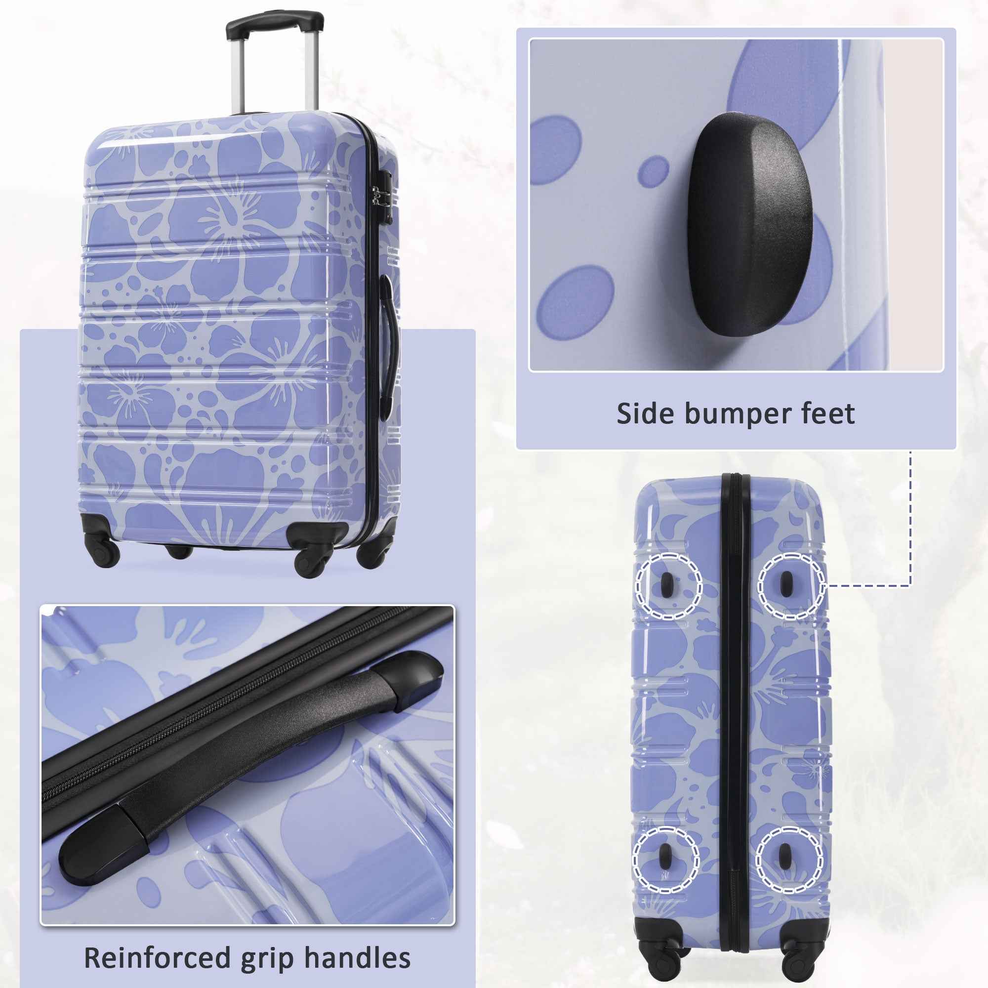 Hardshell Luggage Sets 3 pcs Spinner Suitcase with TSA Lock Lightweight-20'+24'+28' Luggages