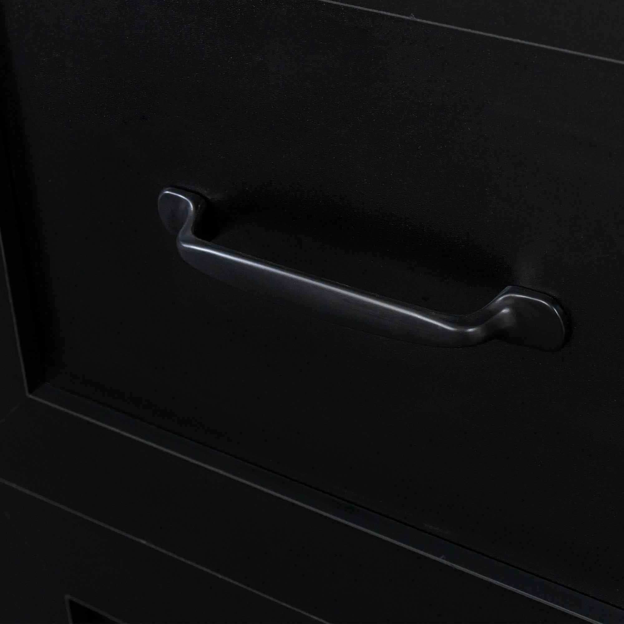 Home Office Computer Desk with Hutch, Antiqued Black finish