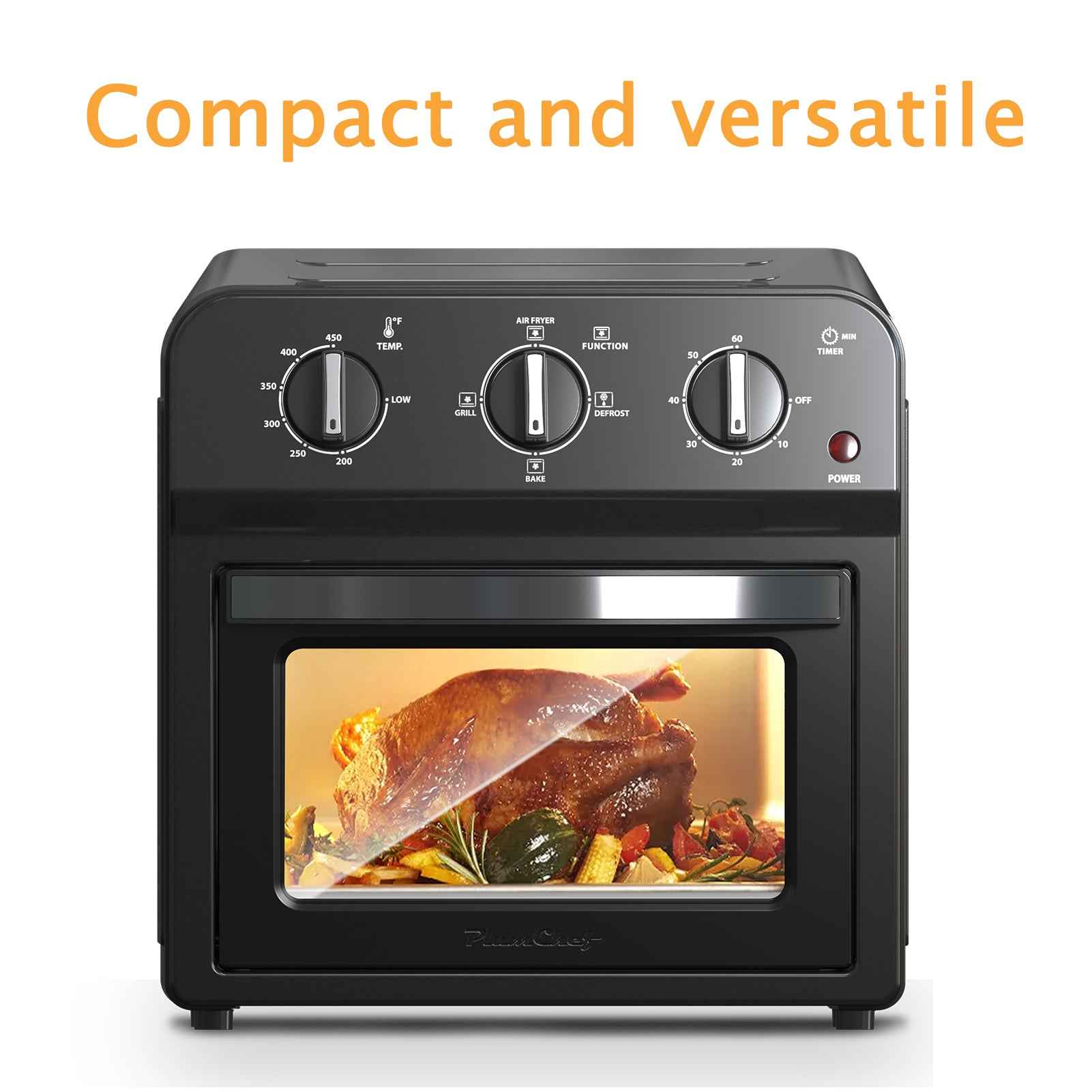Family Size Air Fryer Toaster Oven Combo,13QT,360° Hot Air Circulation for Healthy Oil-Free Cooking, Multifunctional Convection Contertop Oven, Adjustable Time & Temp Control