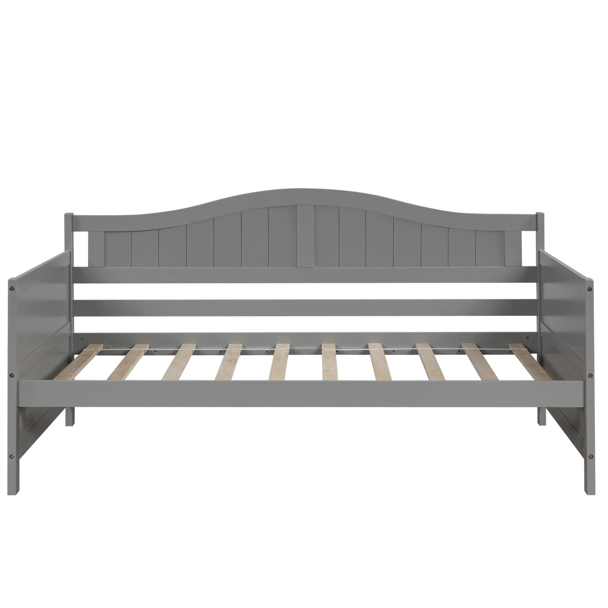 Twin Wooden Daybed with 2 drawers, Sofa Bed for Bedroom Living Room,No Box Spring Needed,Gray - Abrihome