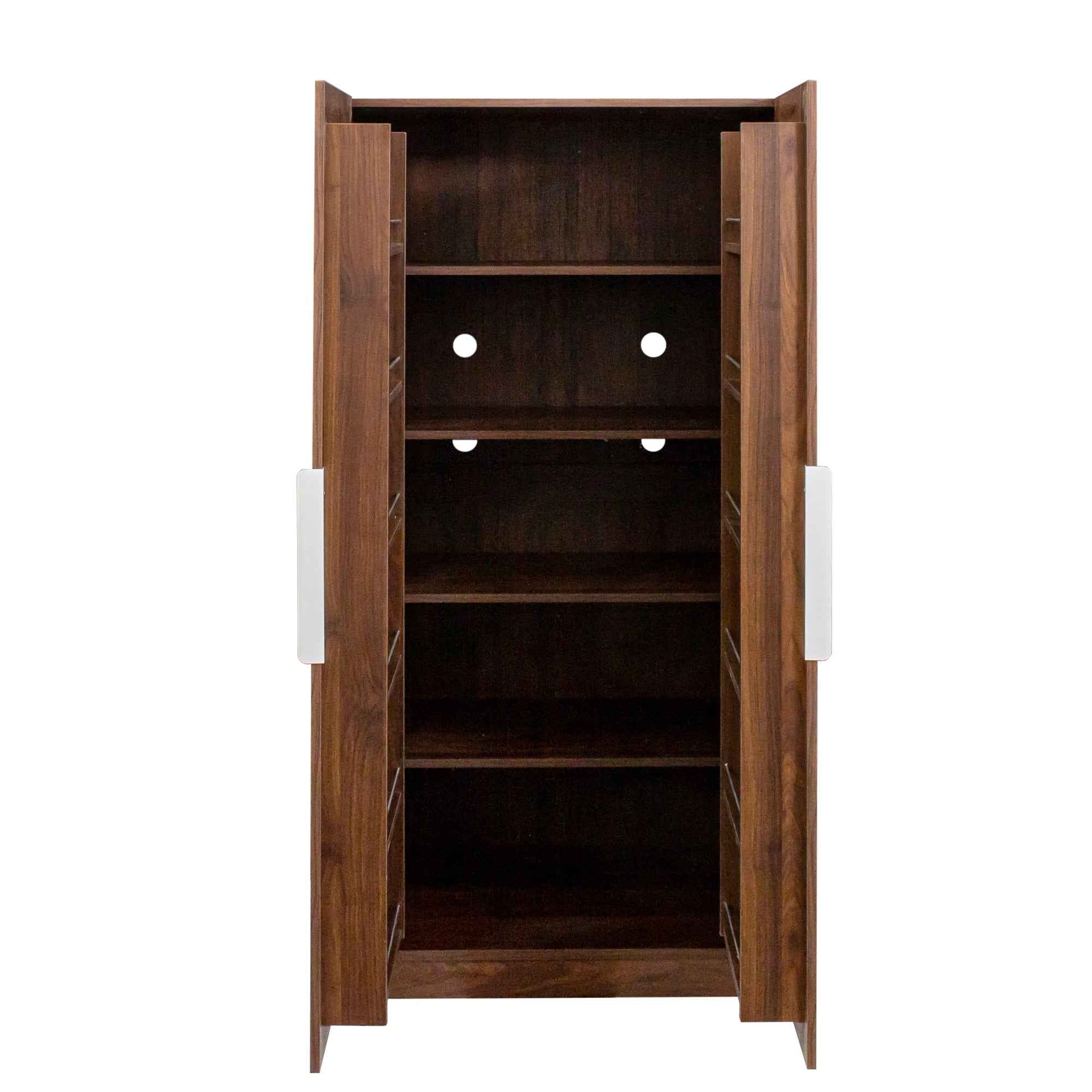 62.99in Kitchen Pantry Cabinet, Walnut  Freestanding Buffet Cupboards Sideboard with Doors &  Shelves, Kitchen Pantry Storage Cabinet for Kitchen, Living Room and Dinning Room