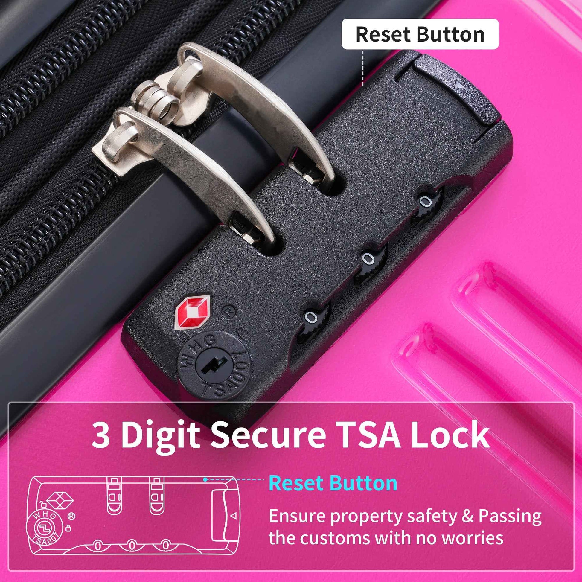 Gradient Color Expandable Hardshell Luggage Set with Spinner Wheels and TSA Lock, 20' 24' 28' Available, Purple and Pink