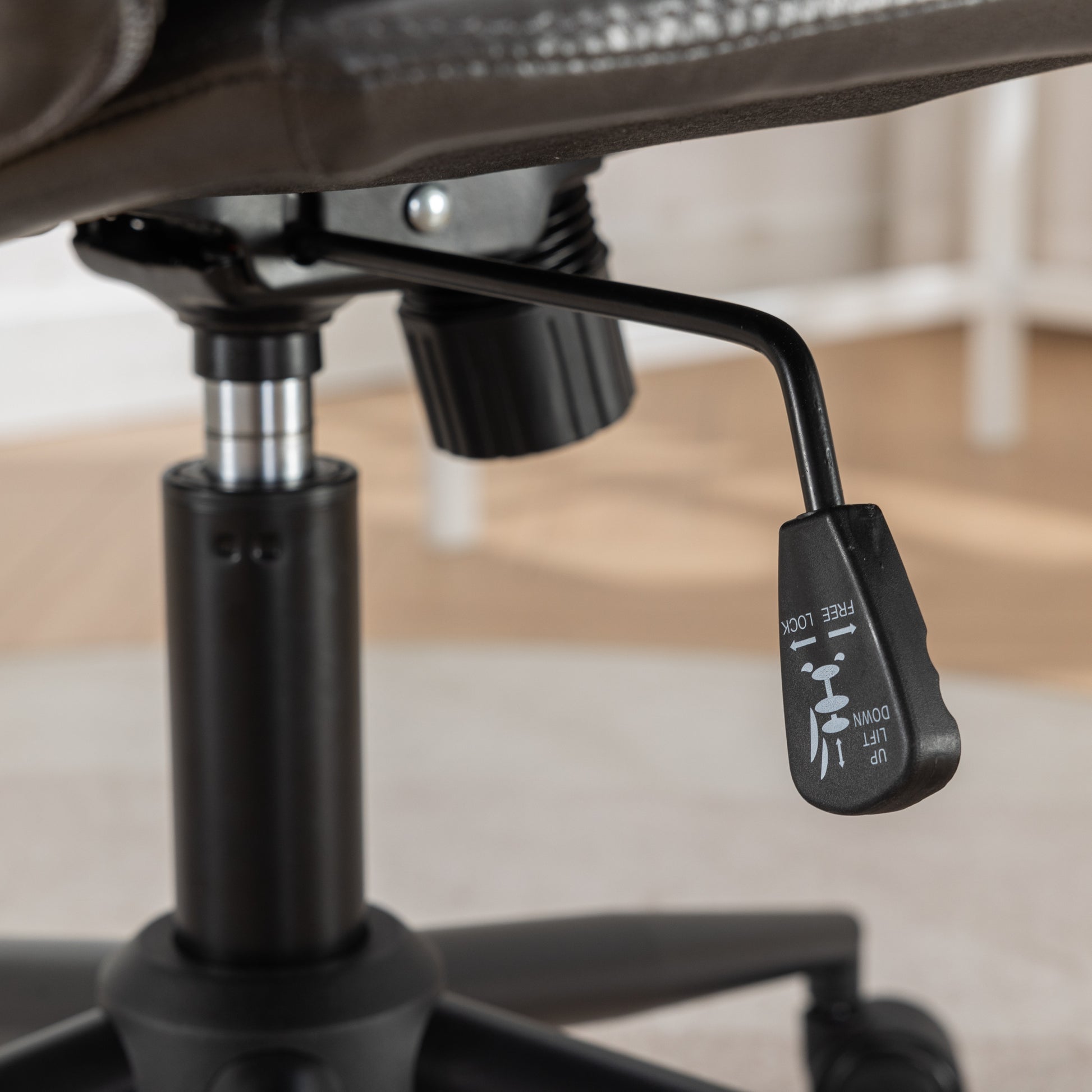 Bizerte Adjustable Swivel Criss-Cross Chair, Wide Seat/ Office Chair /Vanity Chair, Gray - Abrihome