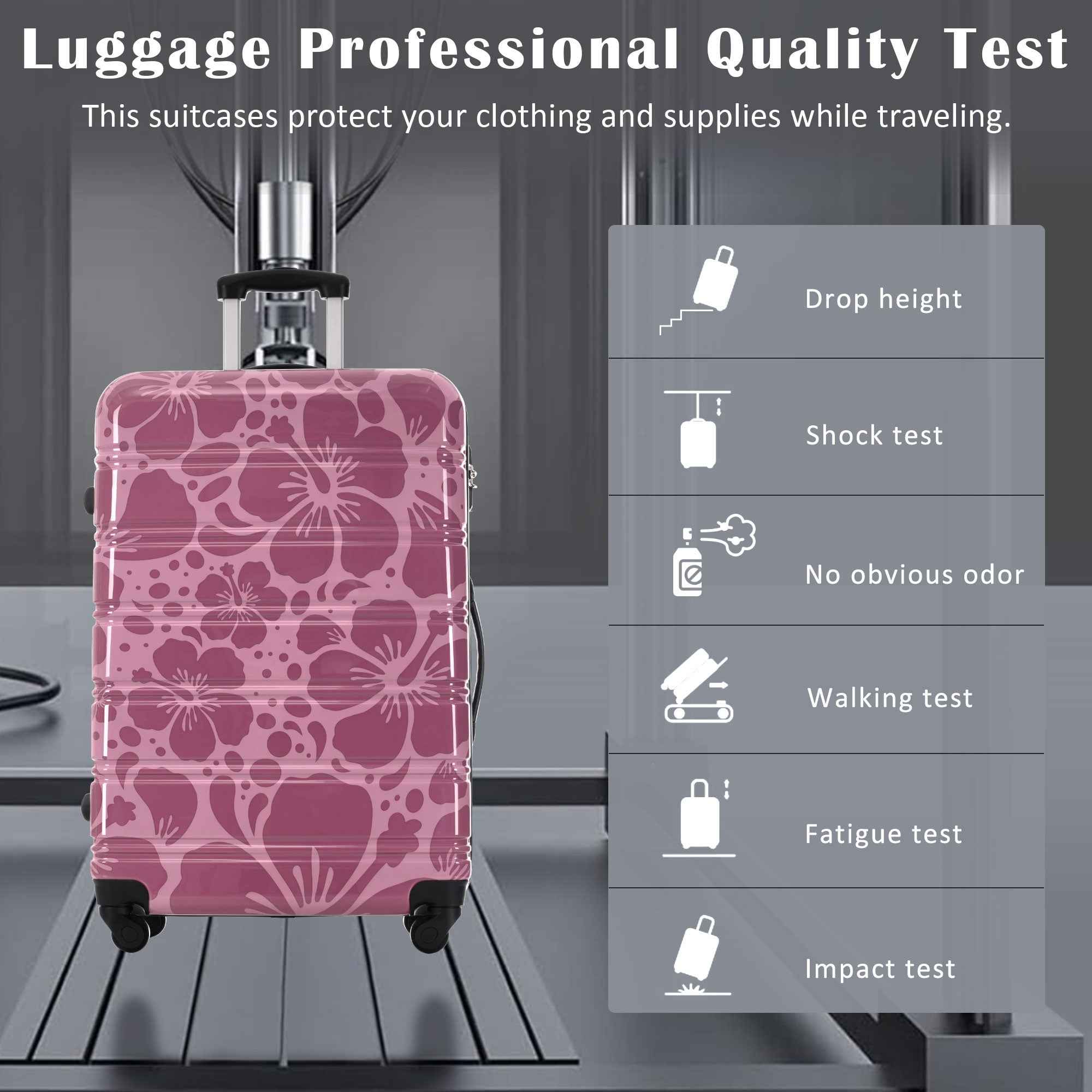 Hardshell Luggage Sets 3 pcs Spinner Suitcase with TSA Lock Lightweight-20'+24'+28' Luggages