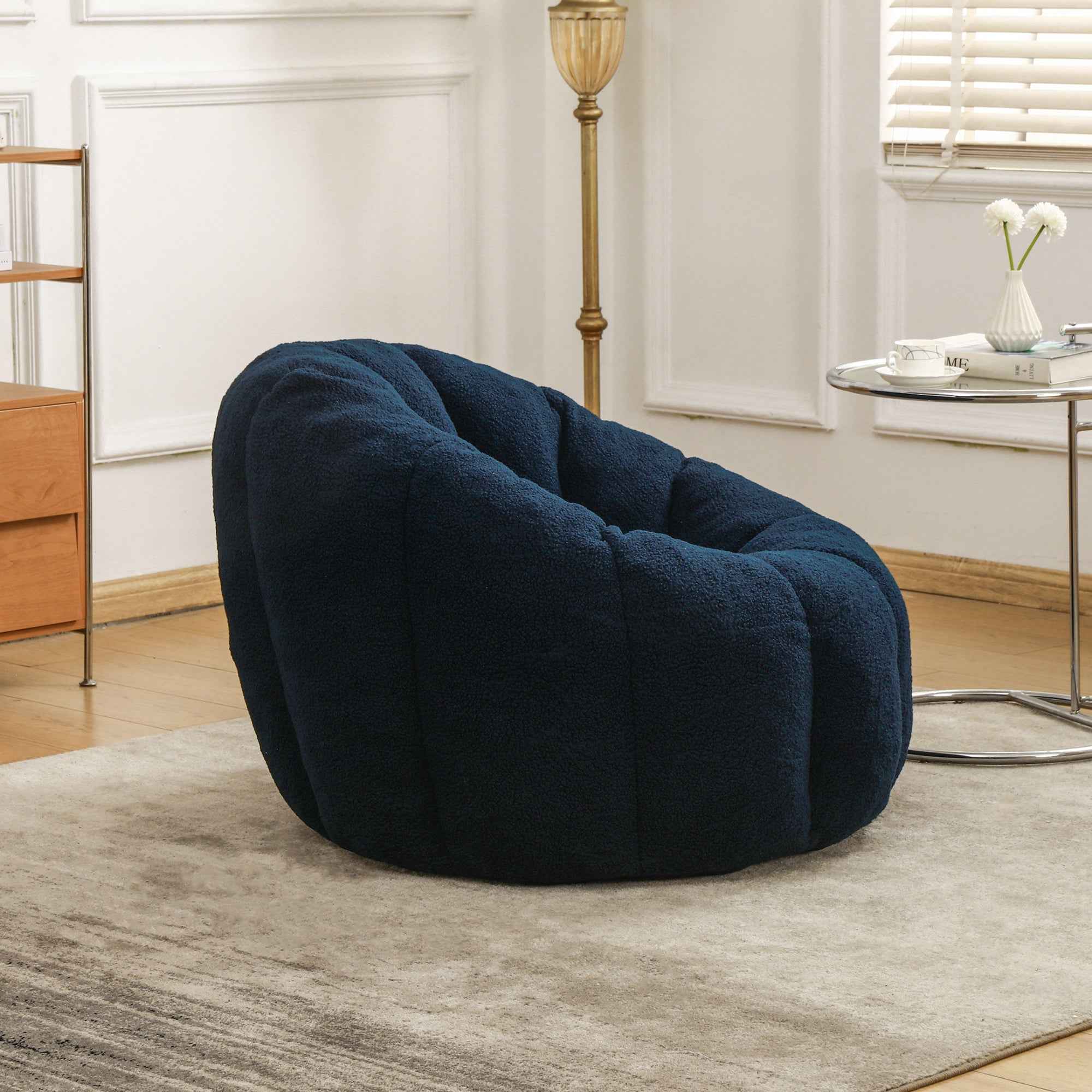 Bean Bag Chair, Bean Bag Sofa Chair with Armrests Stuffed High-Density Foam, Lazy Sofa Comfy Chairs BeanBag Chair for Adults in Living Room,Bedroom Reading