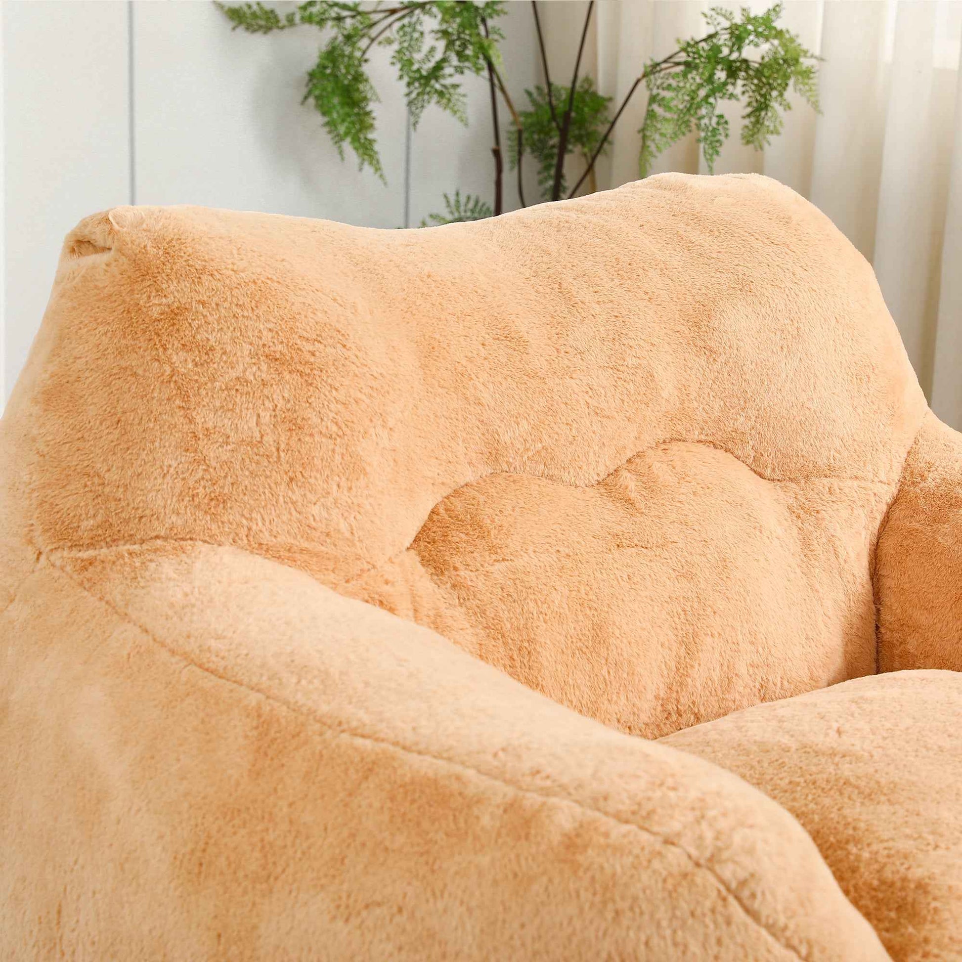 Beanbag Chair, Beanbag Sofa Chair with Armrests Stuffed High-Density Foam, Lazy Sofa Comfy Chairs Beanbag Chair for Adults in Living Room, Bedroom Reading