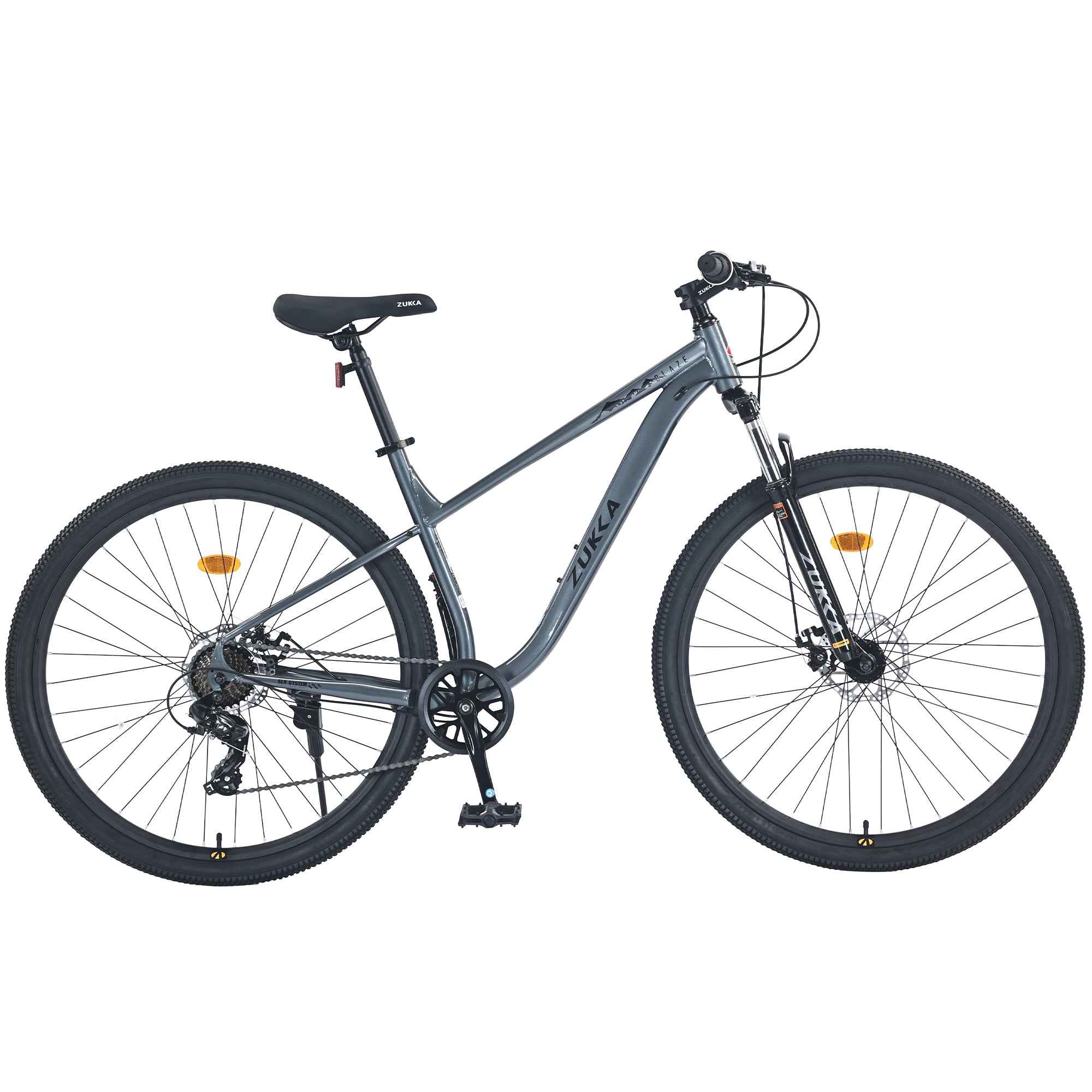 29 Inch Wheels 8 Speed Mountain Bike, for Men Women Boys and Girls, Front Suspension, Steel Frame