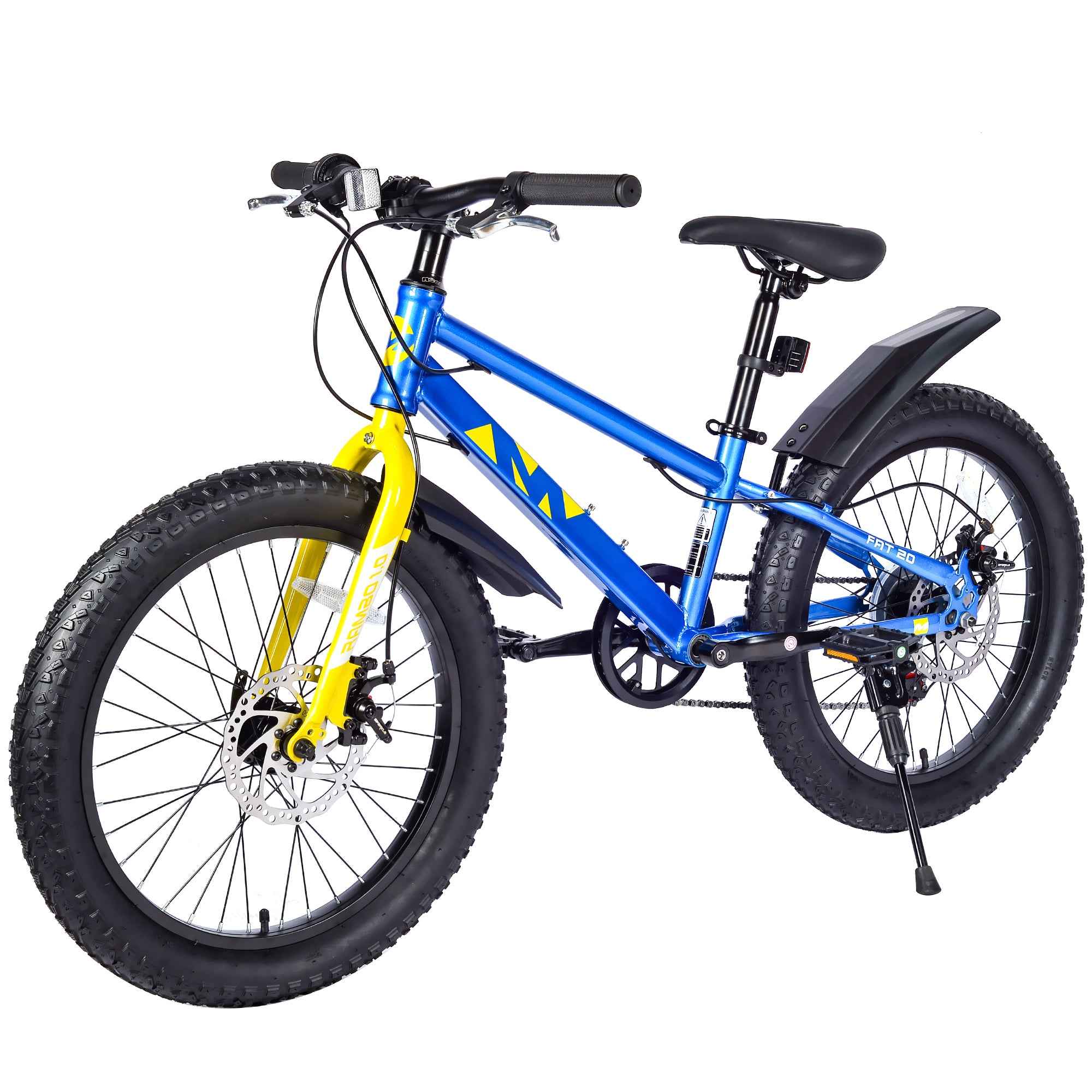 20 Inch Kids Bicycles , Fat Tire Mountain Bike for Boys and Girls Age 5 + Years ,7-Speed Dual-Disc Brake ,Kids Beach and Snow Bicycle