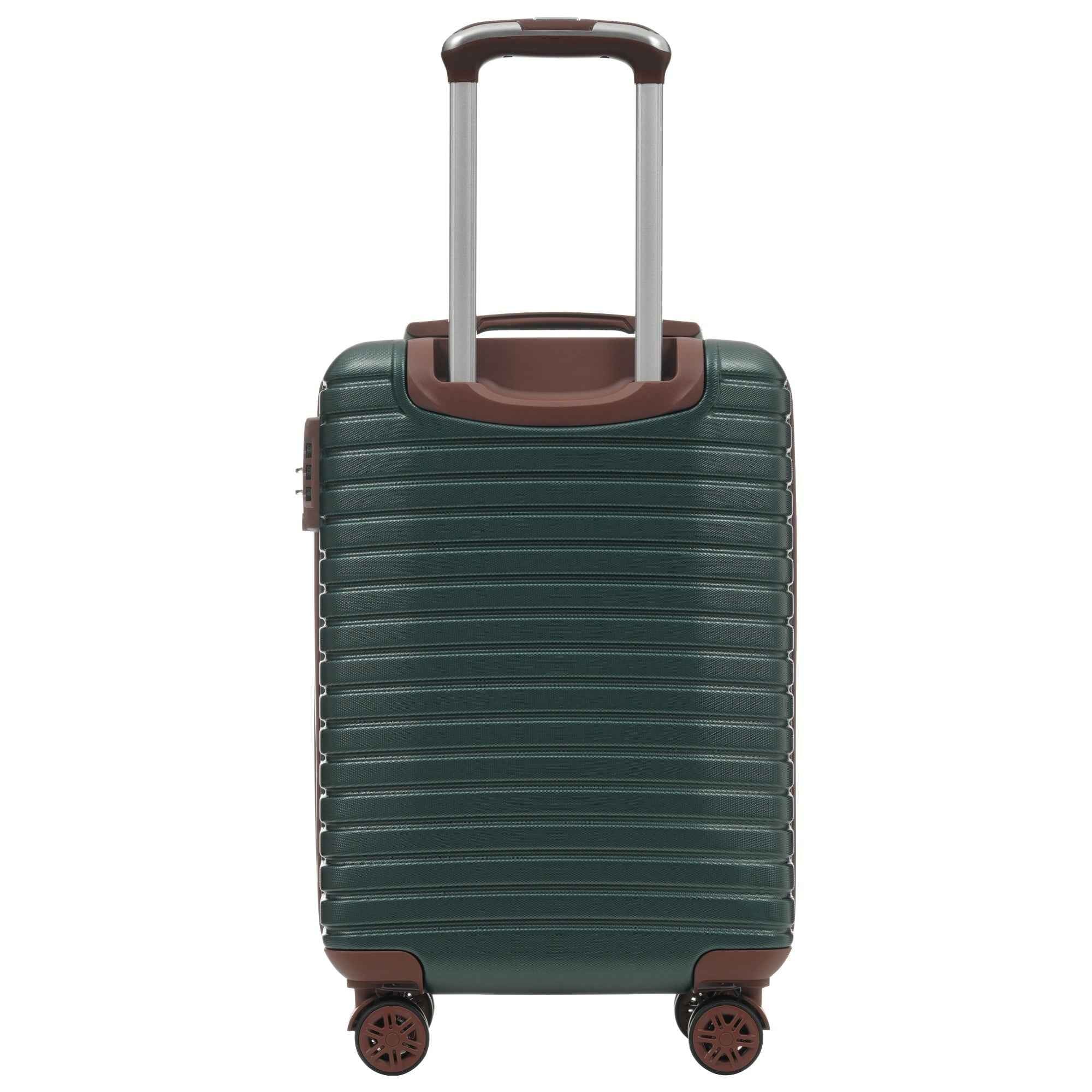 Luggage Sets 3 Piece Carry on Luggage 22x14x9 Airline Approved, Lightweight Hardshell ABS Suitcases with Wheels, 20 inch, Green